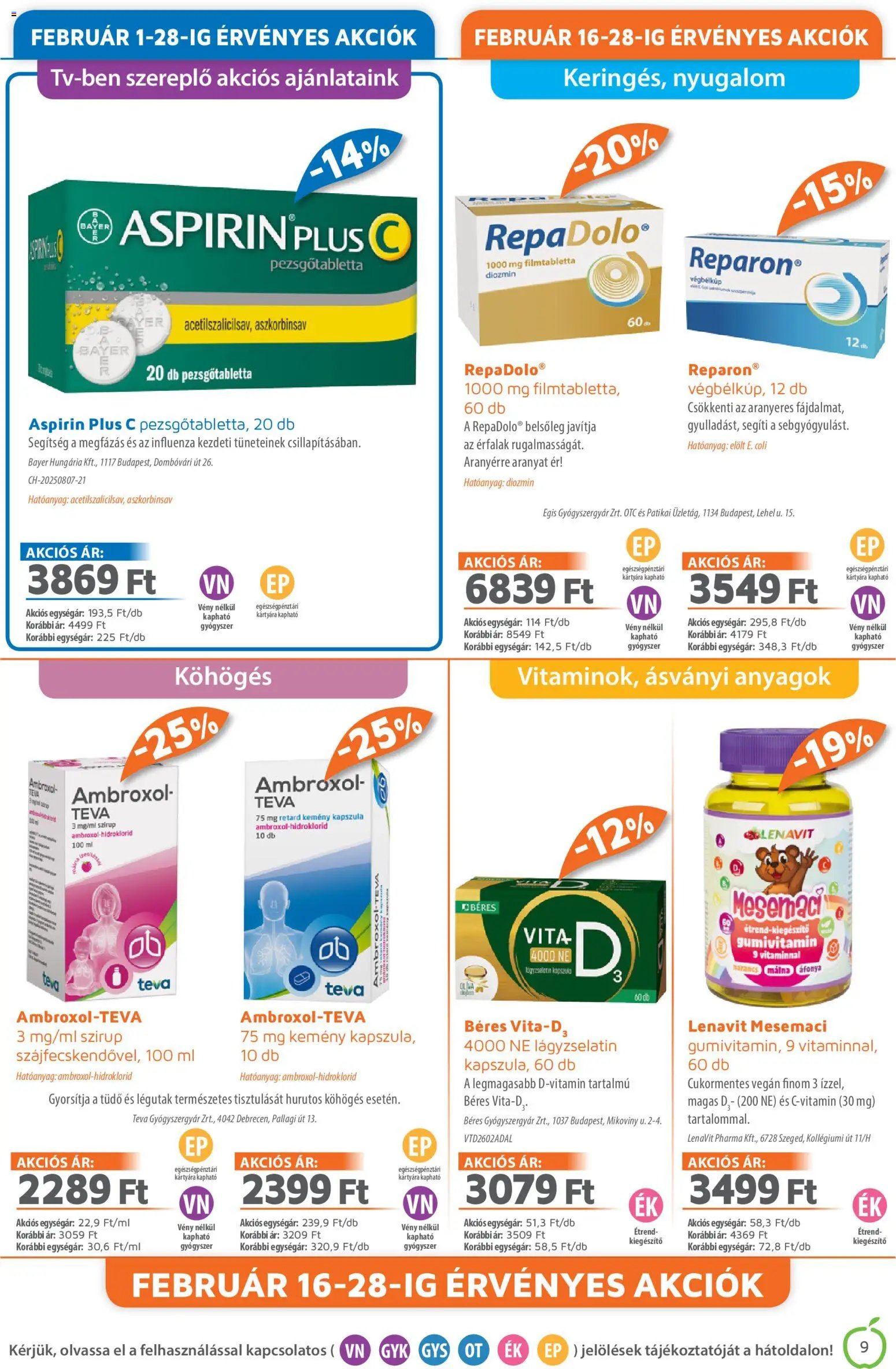 Alma Gyógyszertárak újság 2026.02.01. Akciós újság Alma Gyógyszertárak (2026-02-01 - 2026-02-28)