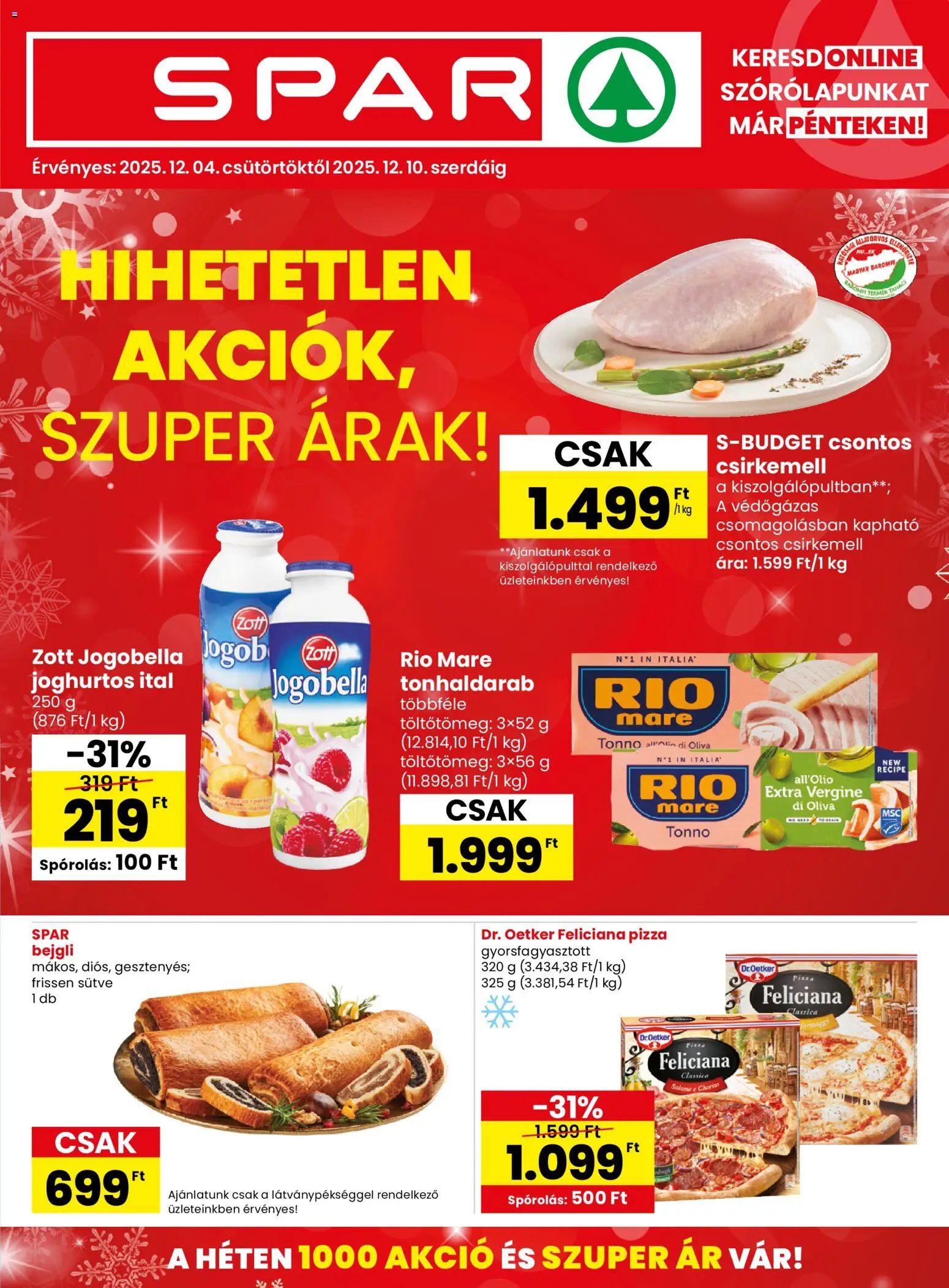 Spar újság 2025.12.04. Akciós újság Spar (2025-12-04 - 2025-12-10)