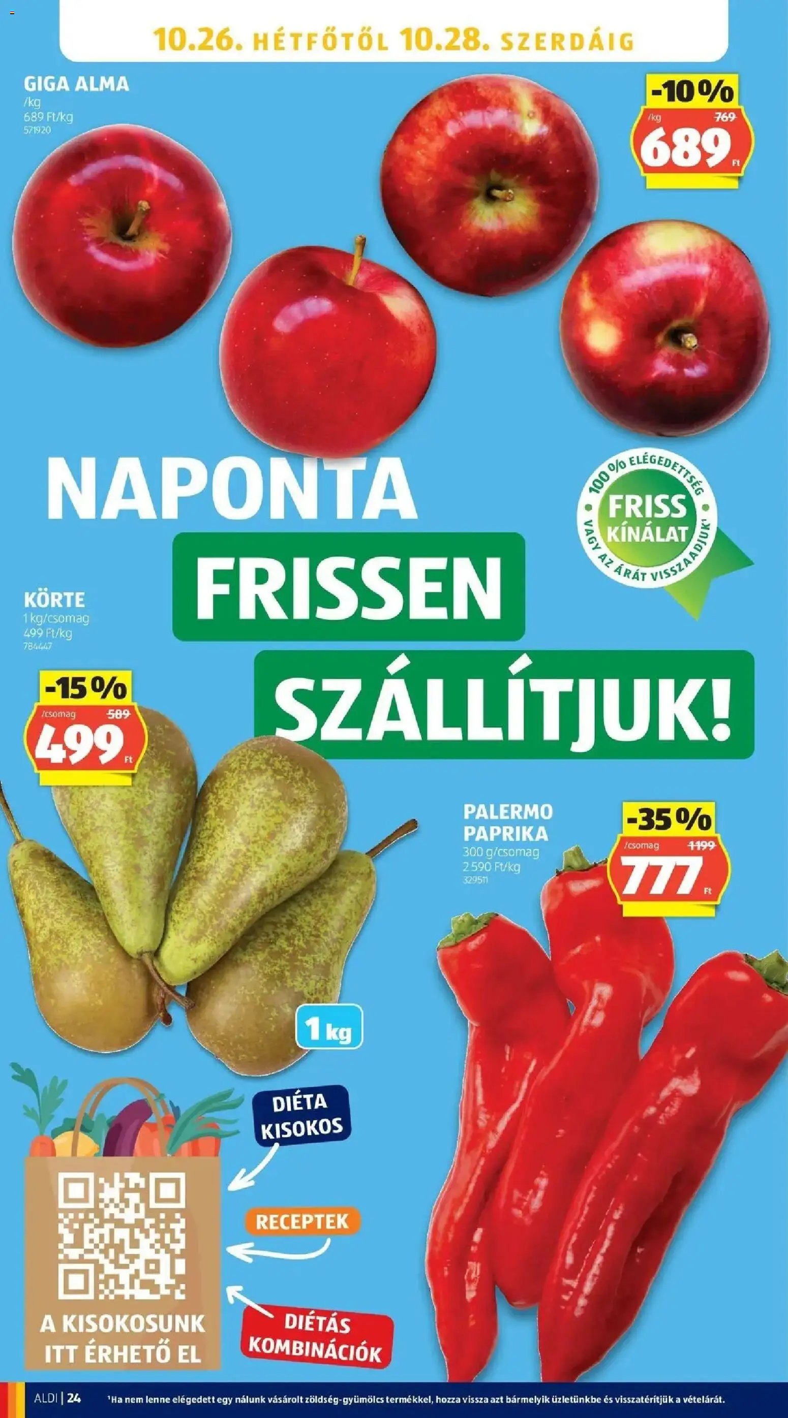 Aldi aktuális akciós újság 2026.10.22. - lapozható formában szórólap ✳️