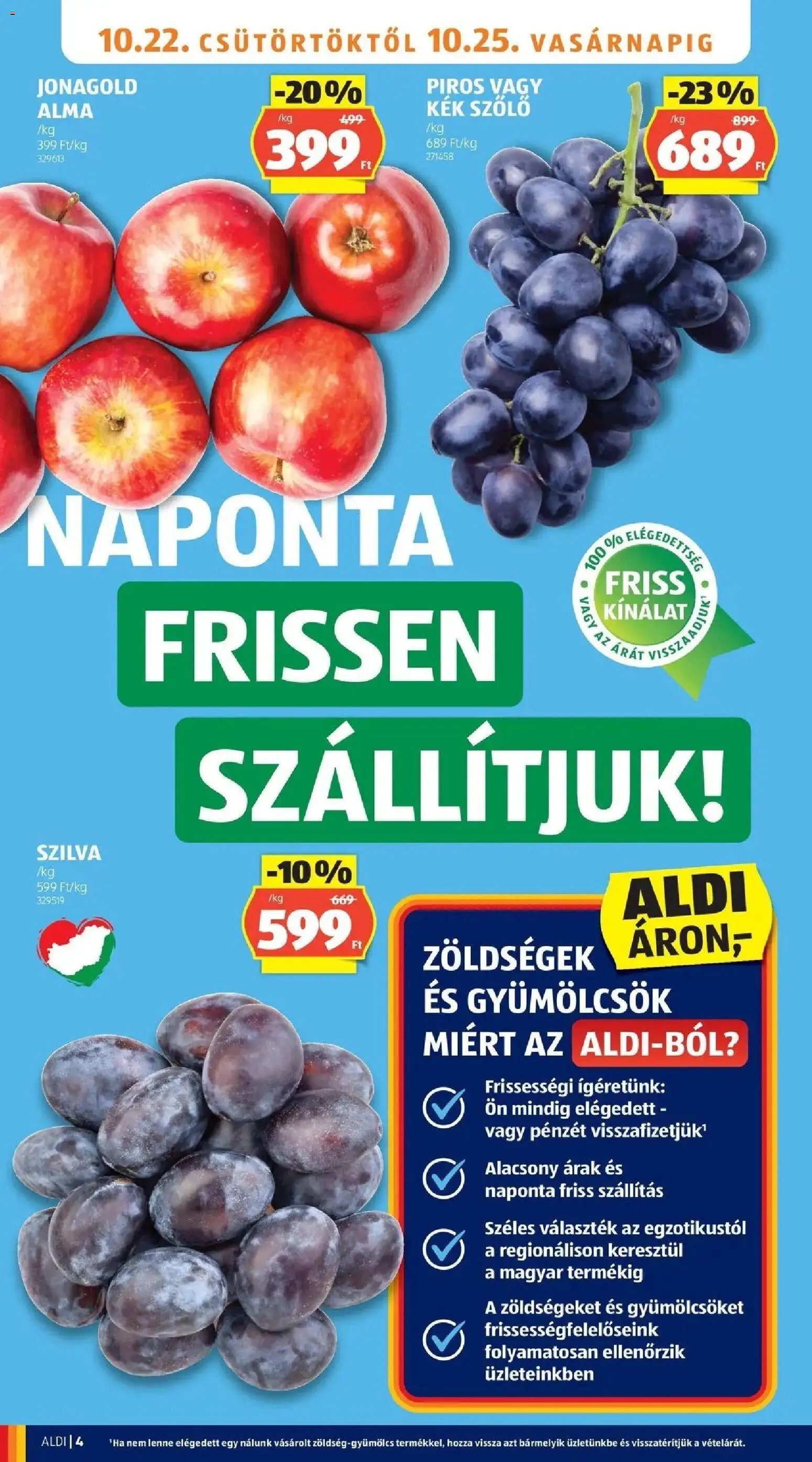 Aldi aktuális akciós újság 2026.10.22. - lapozható formában szórólap ✳️