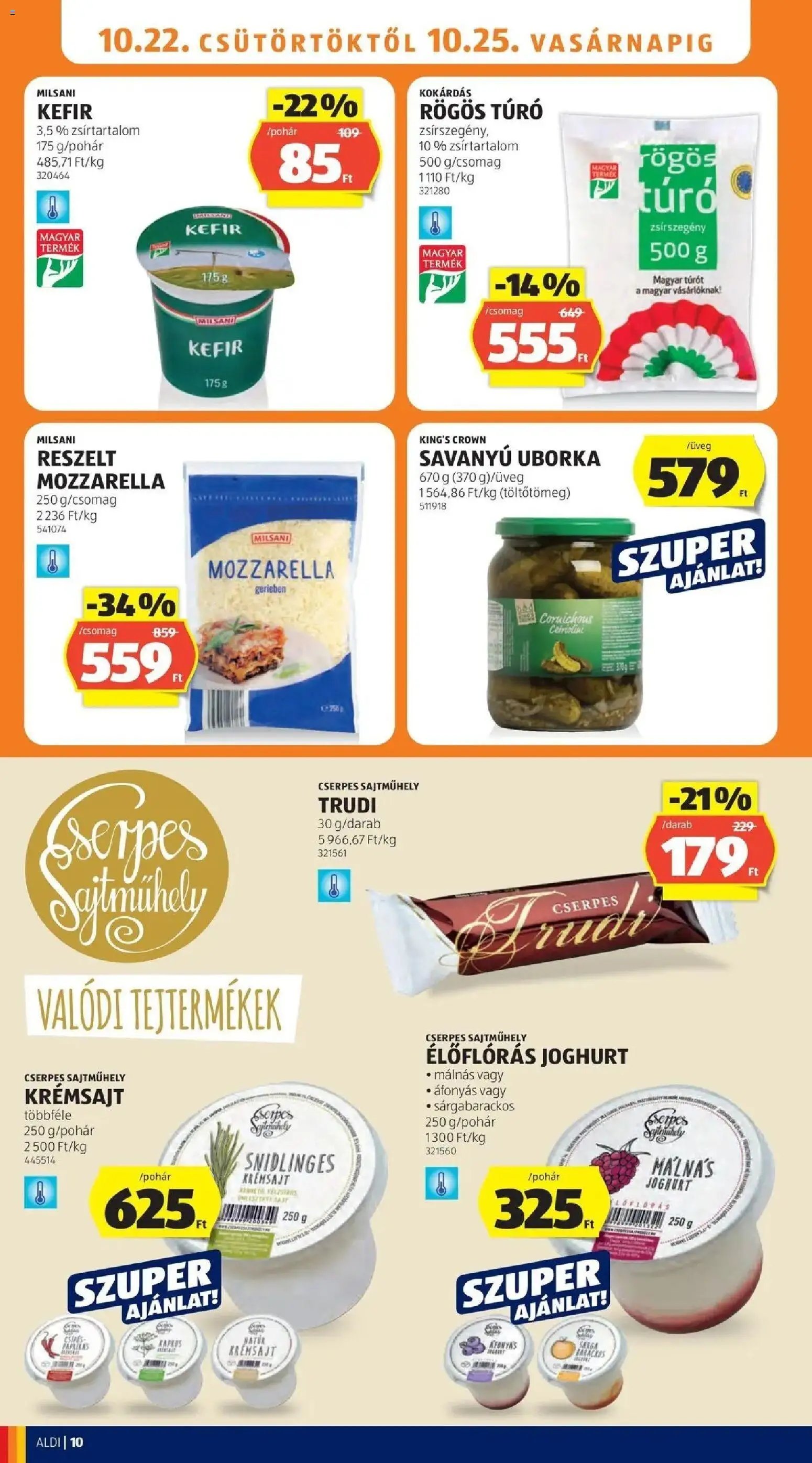 Aldi aktuális akciós újság 2026.10.22. - lapozható formában szórólap ✳️
