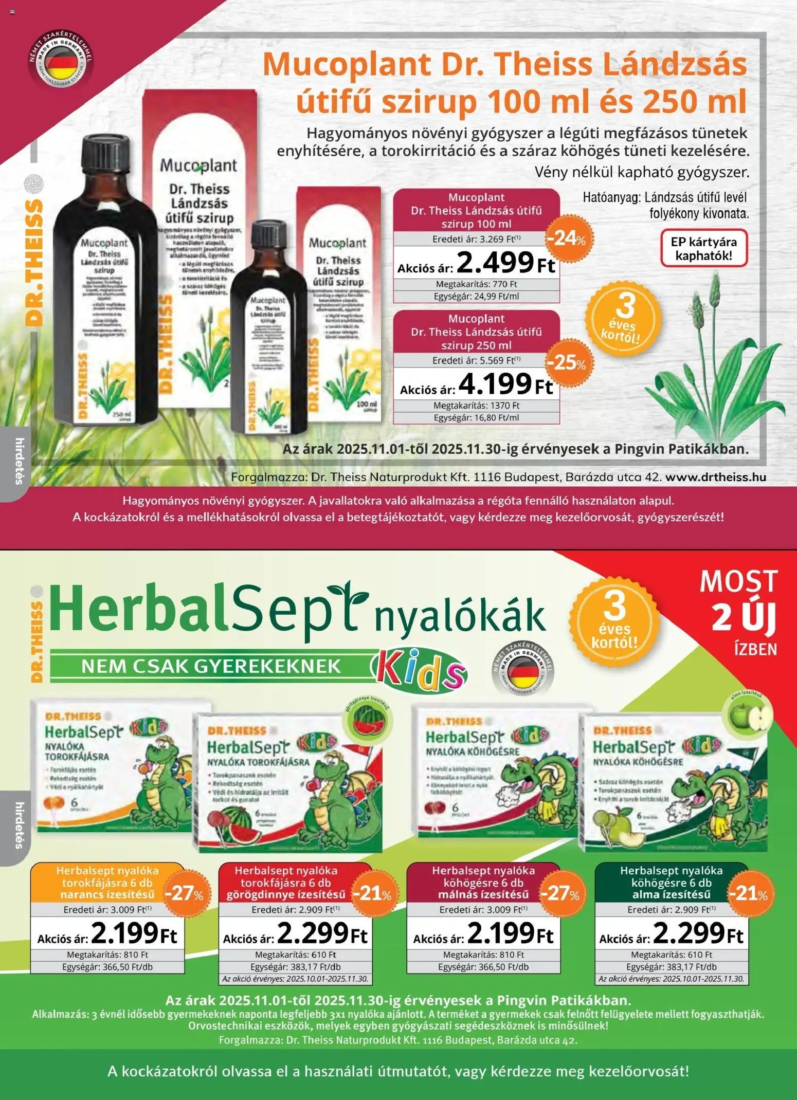 Pingvin Patika újság 2025.11.01. Pingvin Magazin (2025-11-01 - 2025-11-30)