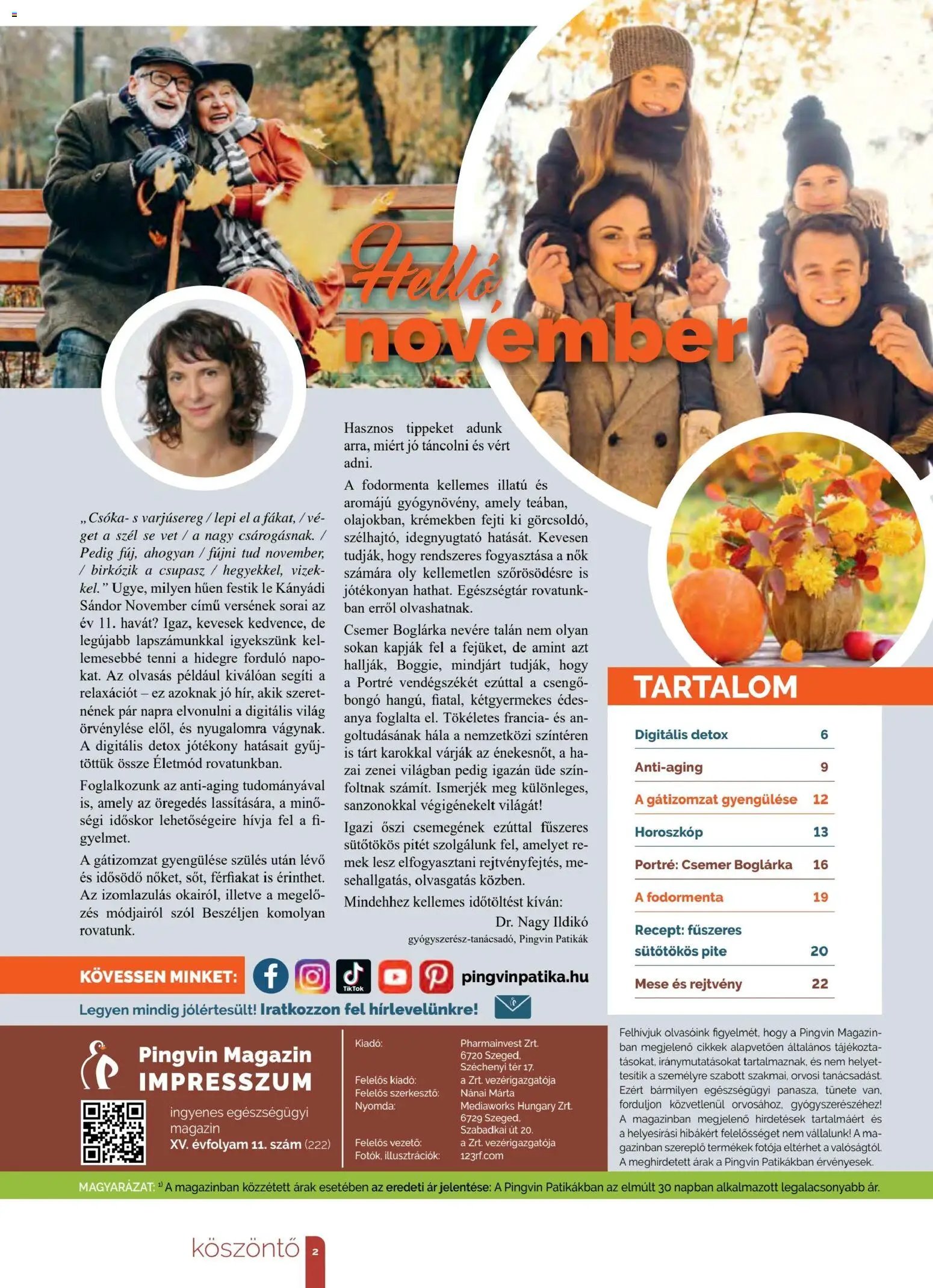 Pingvin Patika újság 2025.11.01. Pingvin Magazin (2025-11-01 - 2025-11-30)