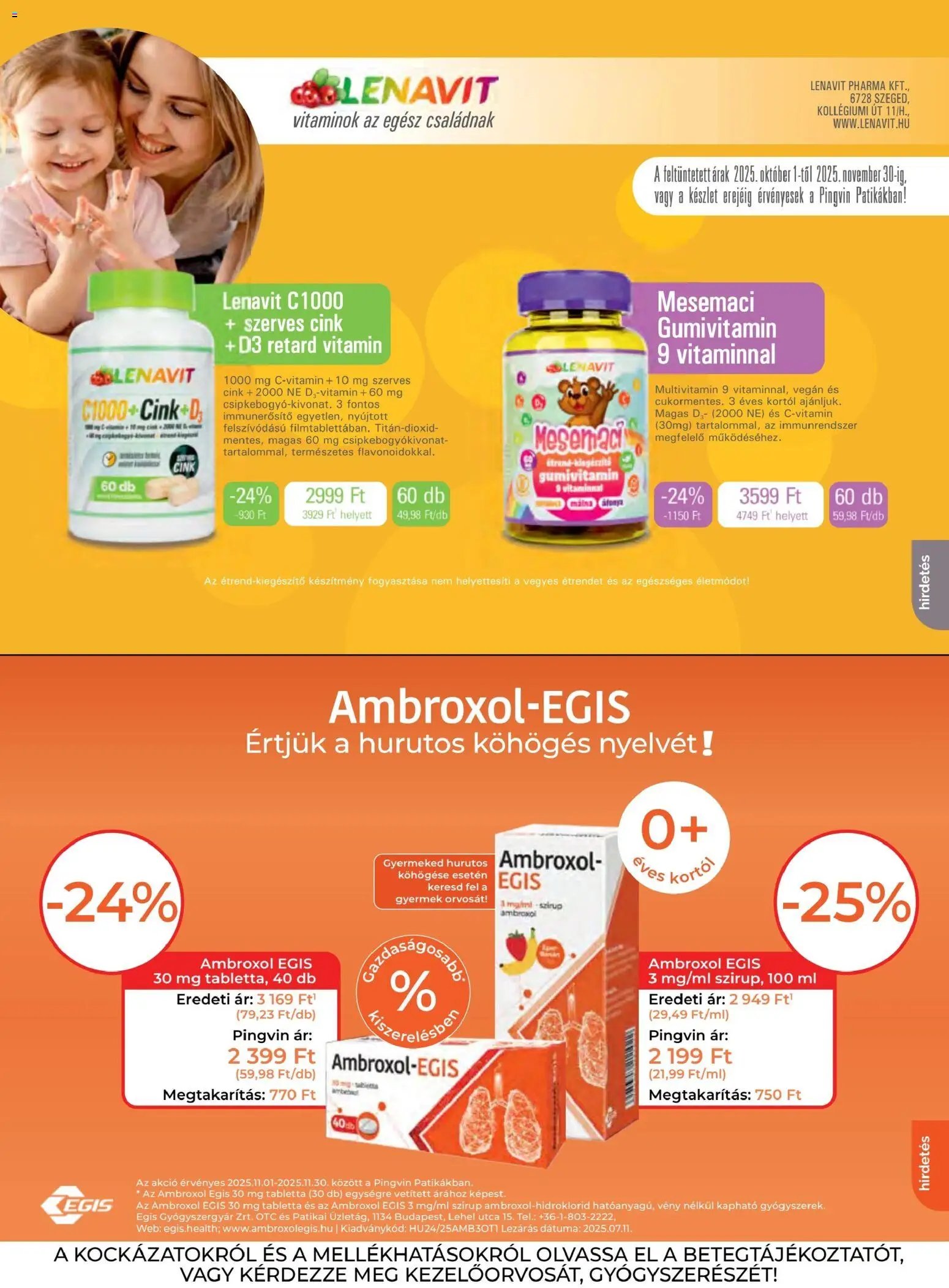 Pingvin Patika újság 2025.11.01. Pingvin Magazin (2025-11-01 - 2025-11-30)