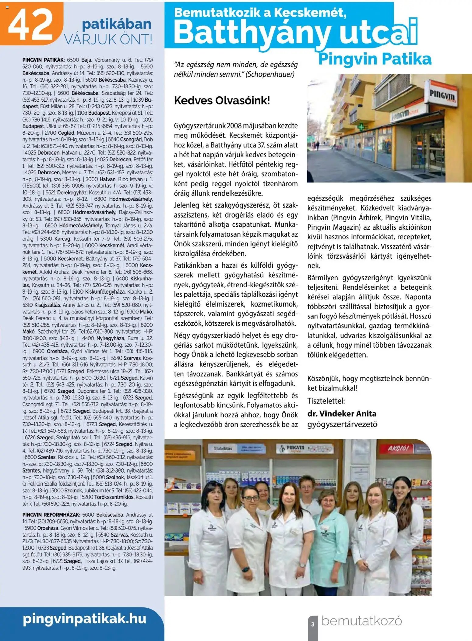 Pingvin Patika újság 2025.11.01. Pingvin Magazin (2025-11-01 - 2025-11-30)