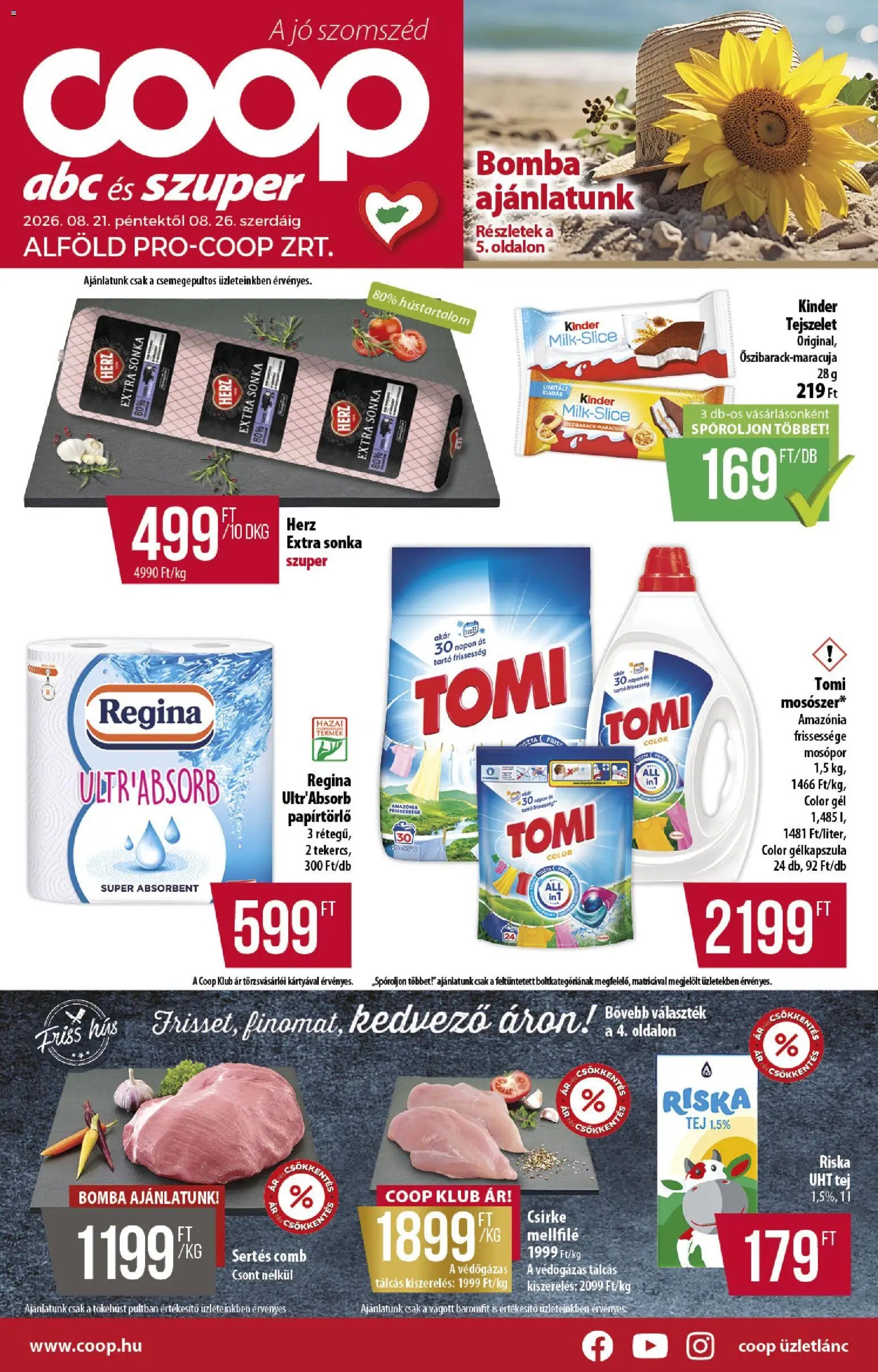 COOP újság 2026.08.21. COOP - Abc & szuper / Alföld Pro-Coop Zrt.