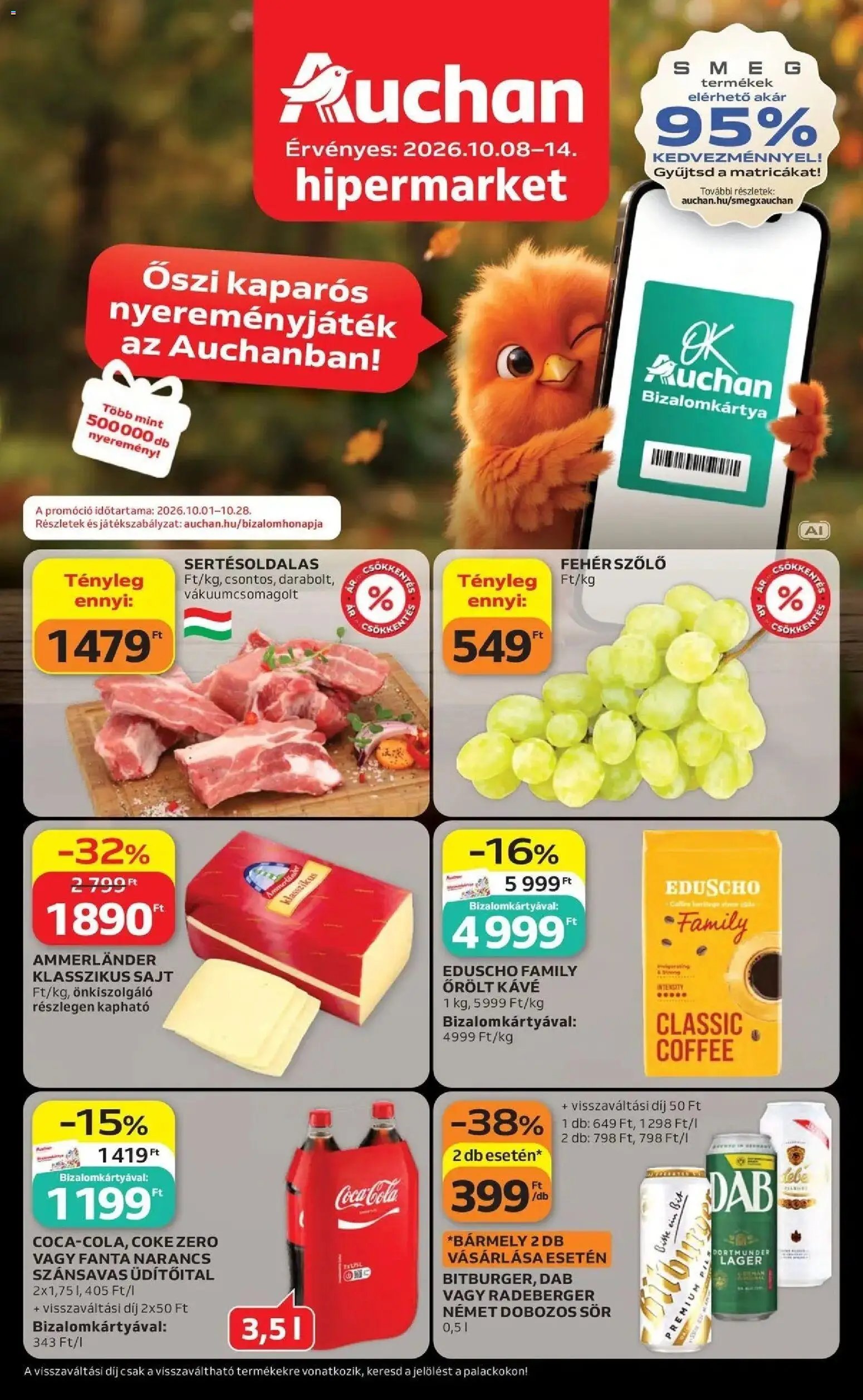 Auchan akciós újság Szolnok 2026.10.08. - lapozható formában szórólap ✳️