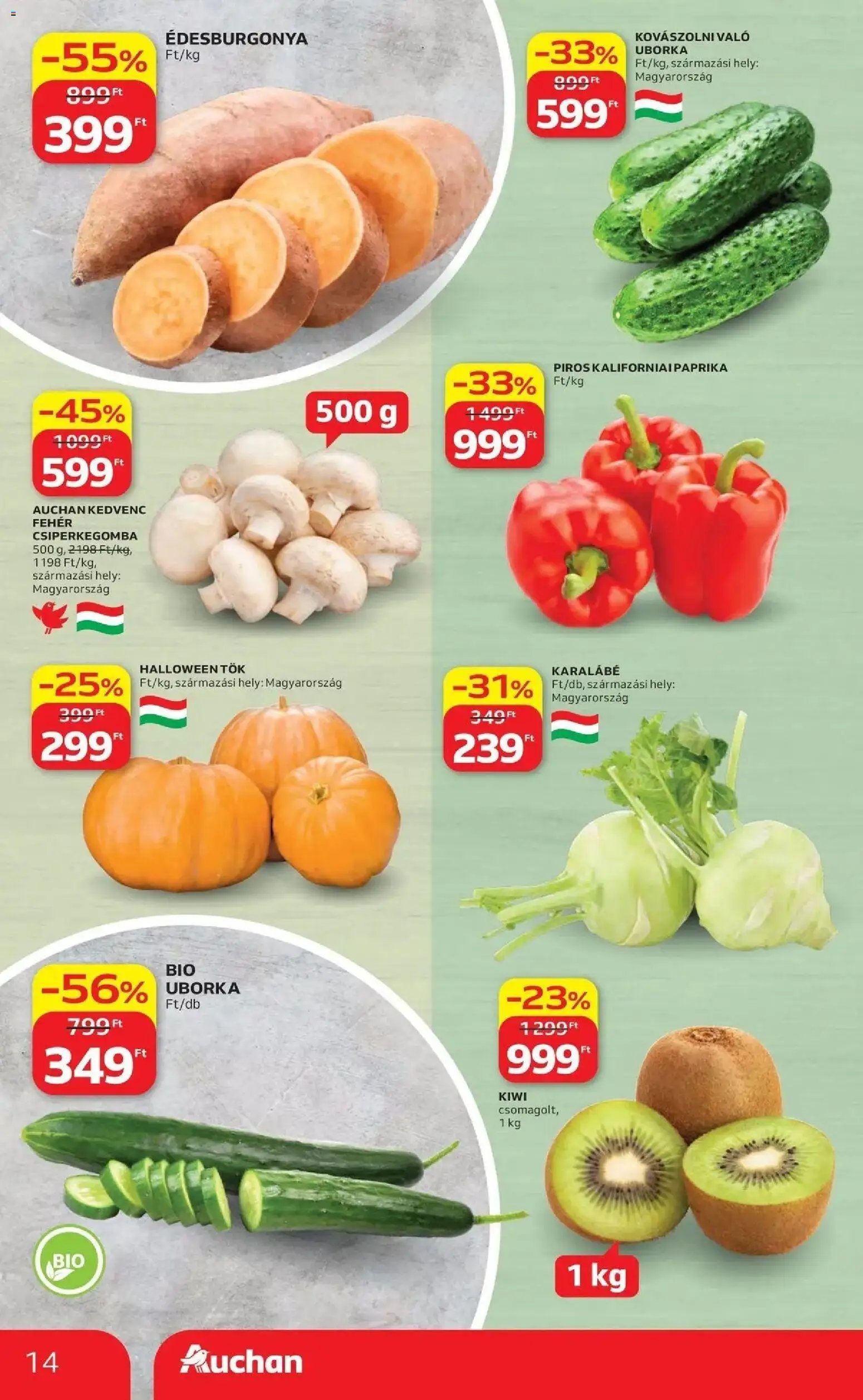 Auchan akciós újság Szolnok 2026.10.08. - lapozható formában szórólap ✳️