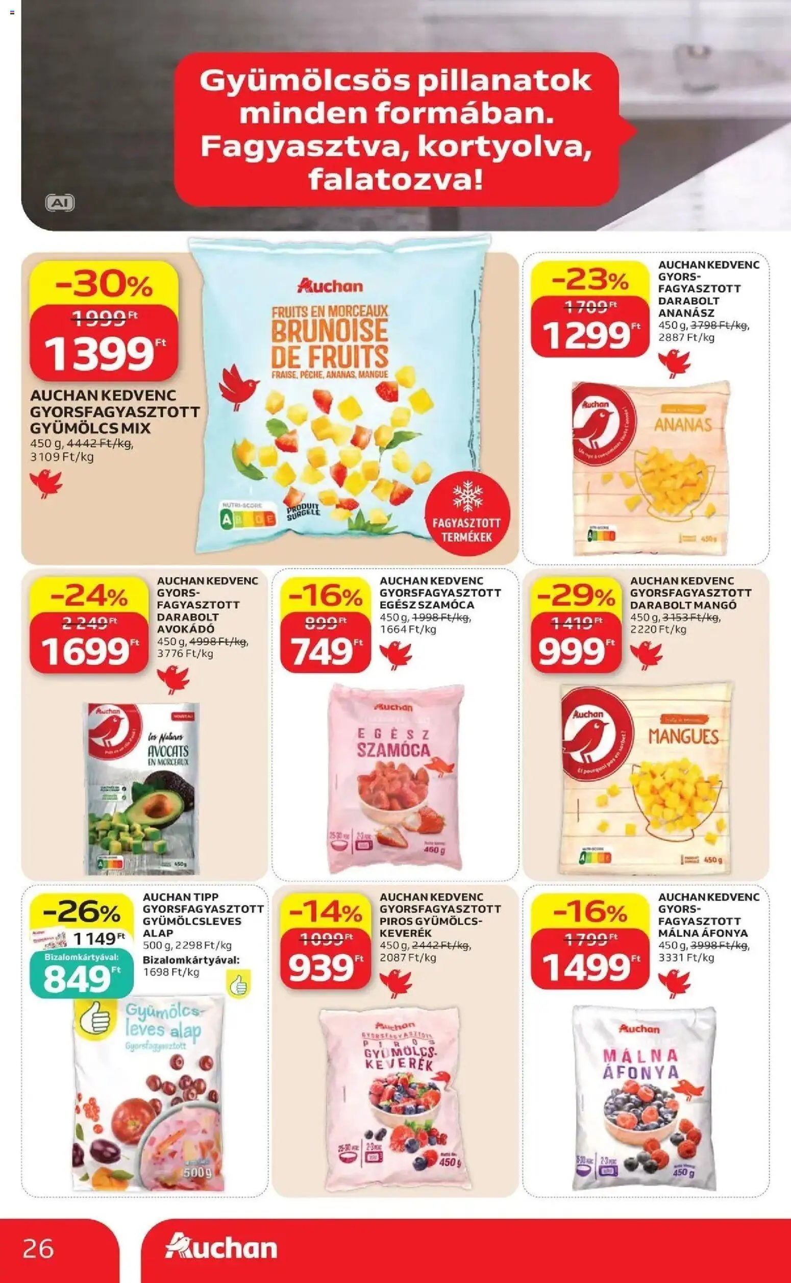Auchan akciós újság Szolnok 2026.10.08. - lapozható formában szórólap ✳️