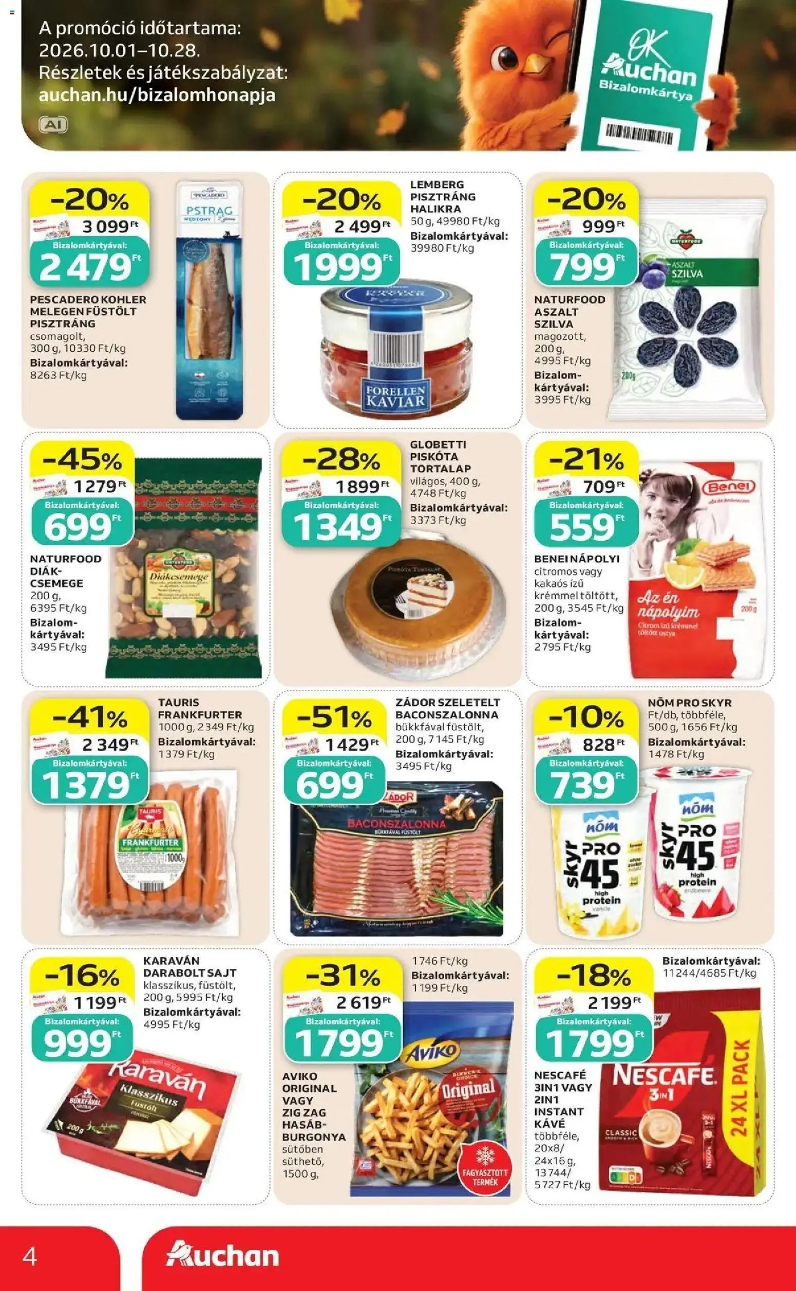 Auchan akciós újság Szolnok 2026.10.08. - lapozható formában szórólap ✳️