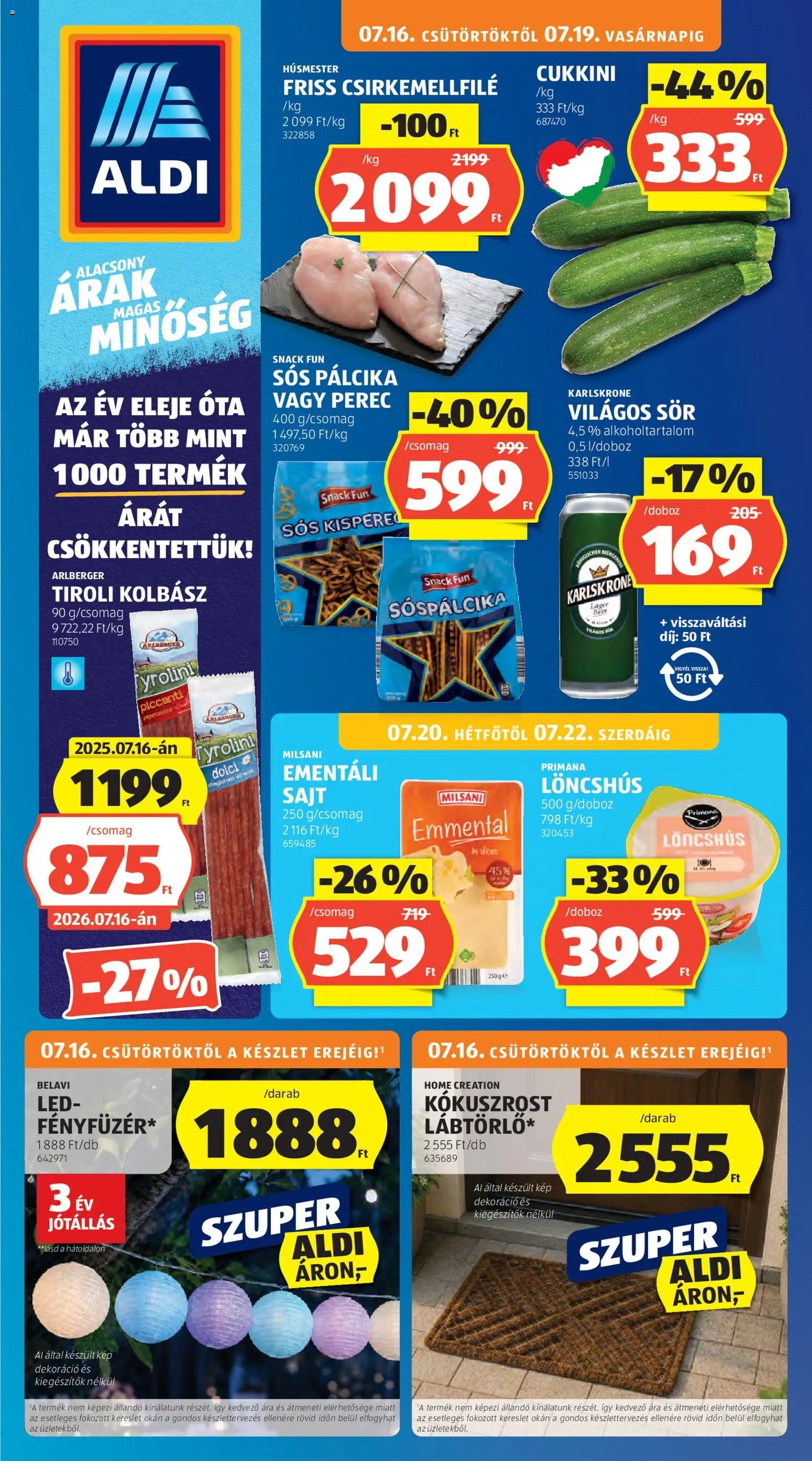 Aldi újság 2026.07.16. Aldi akciós újság