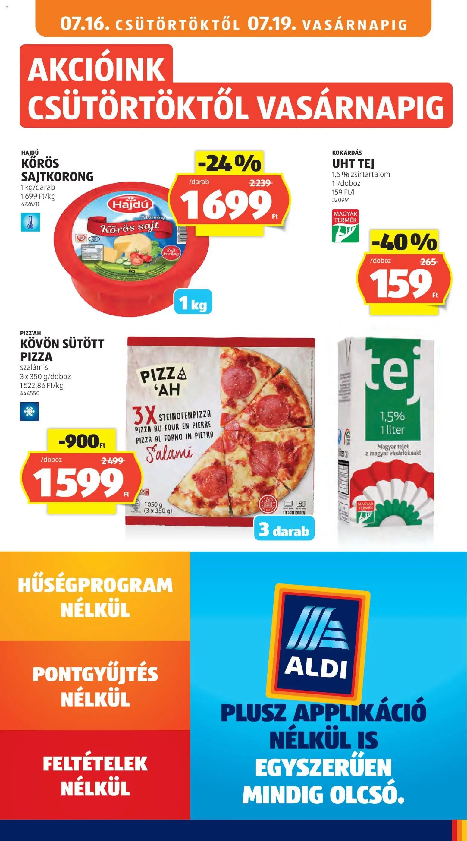 Aldi újság 2026.07.16. Aldi akciós újság