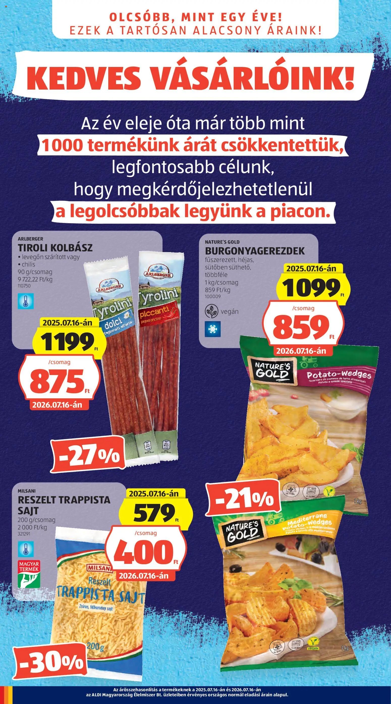 Aldi újság 2026.07.16. Aldi akciós újság