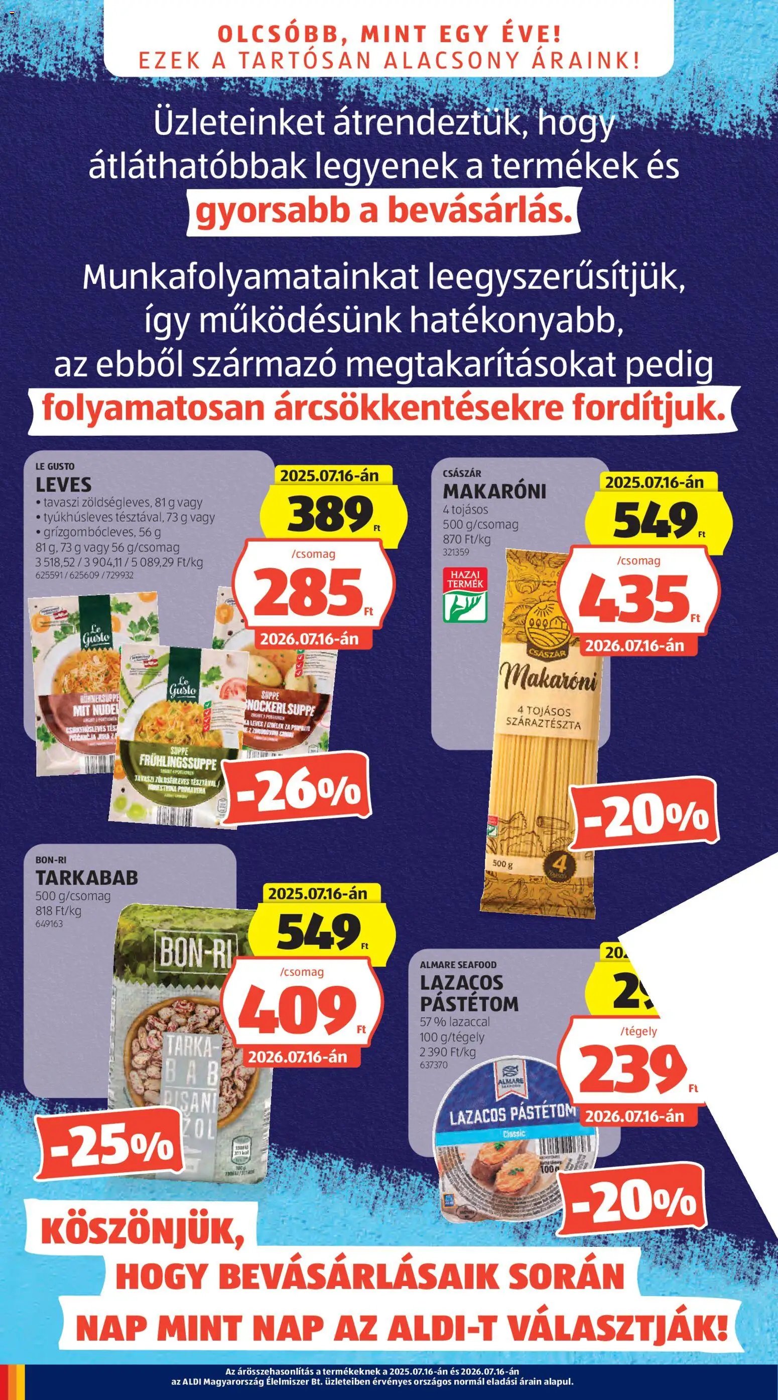Aldi újság 2026.07.16. Aldi akciós újság