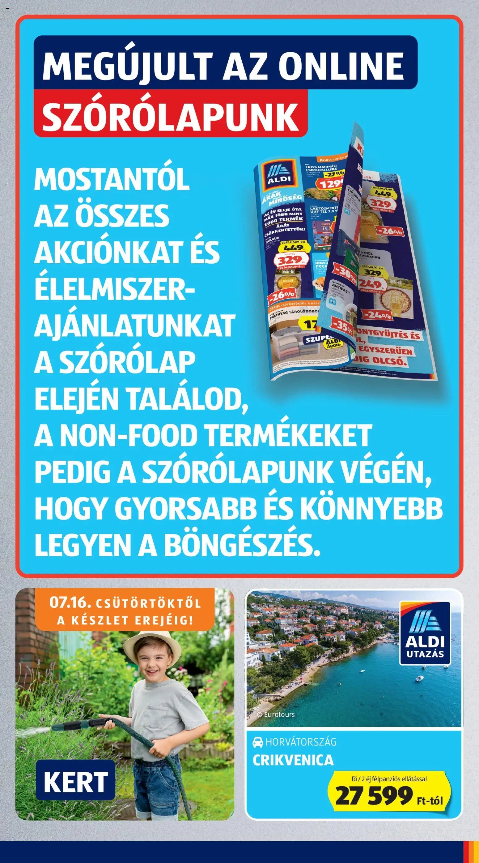 Aldi újság 2026.07.16. Aldi akciós újság