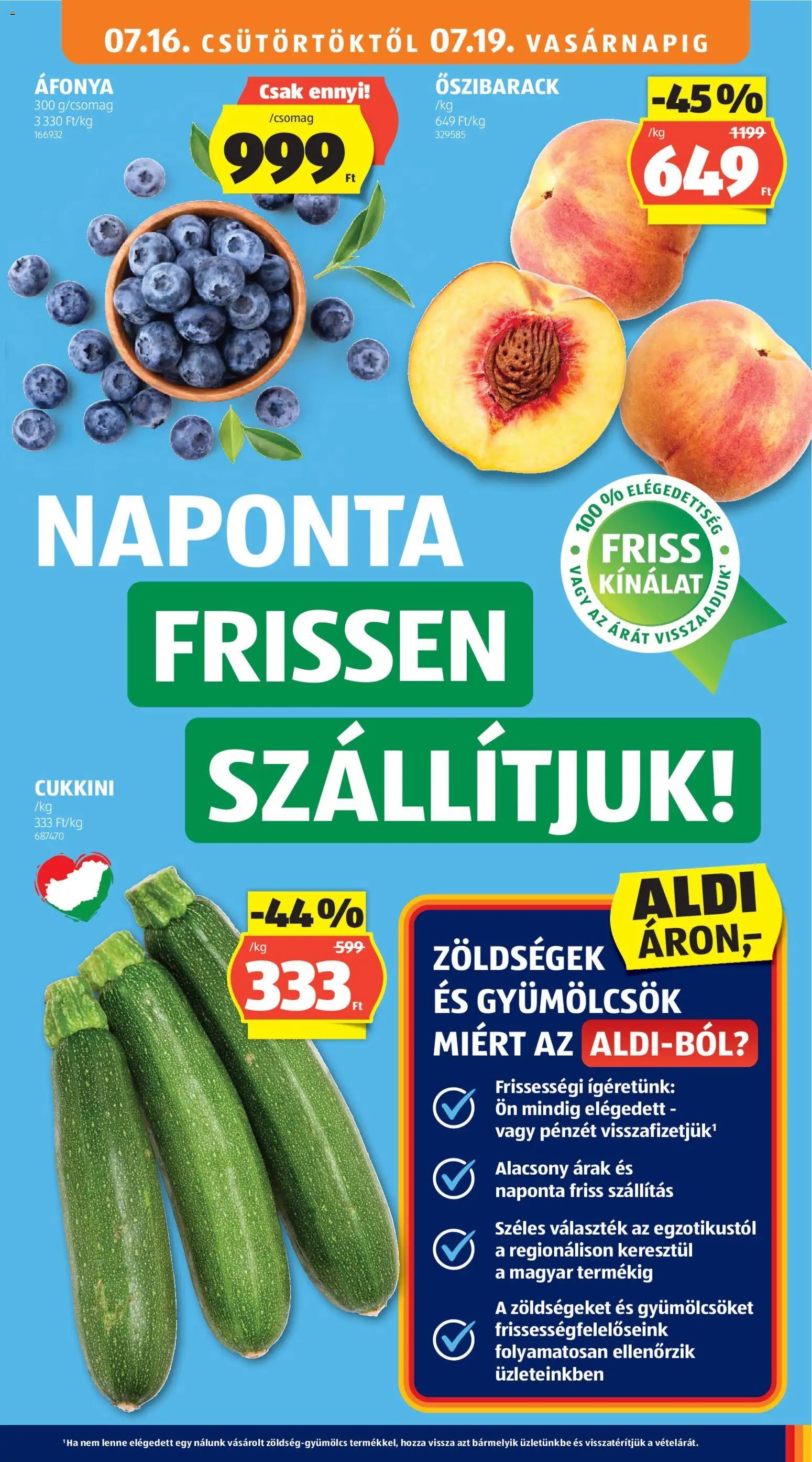Aldi újság 2026.07.16. Aldi akciós újság