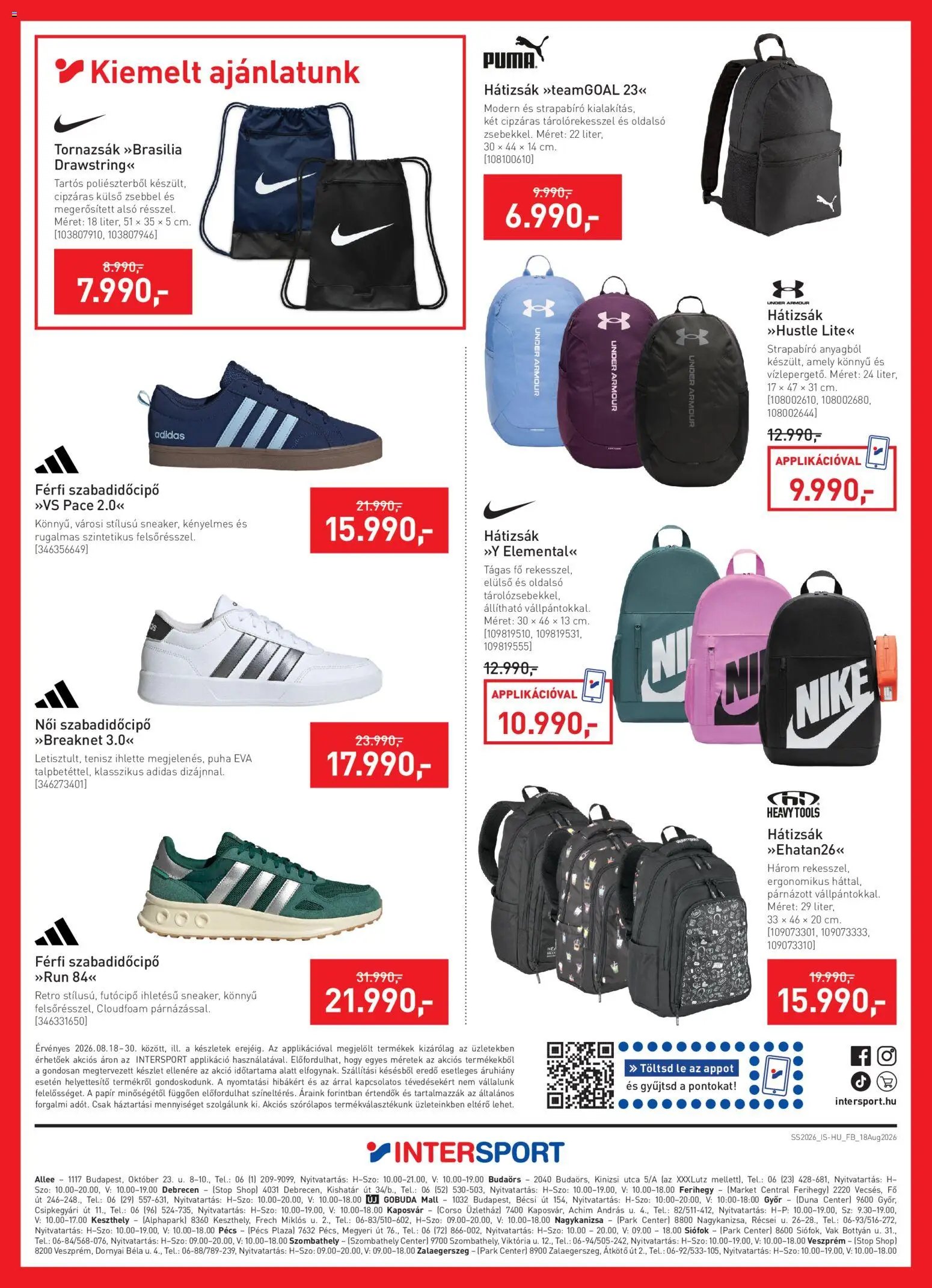 Intersport újság 2026.08.18. Intersport akciós újság
