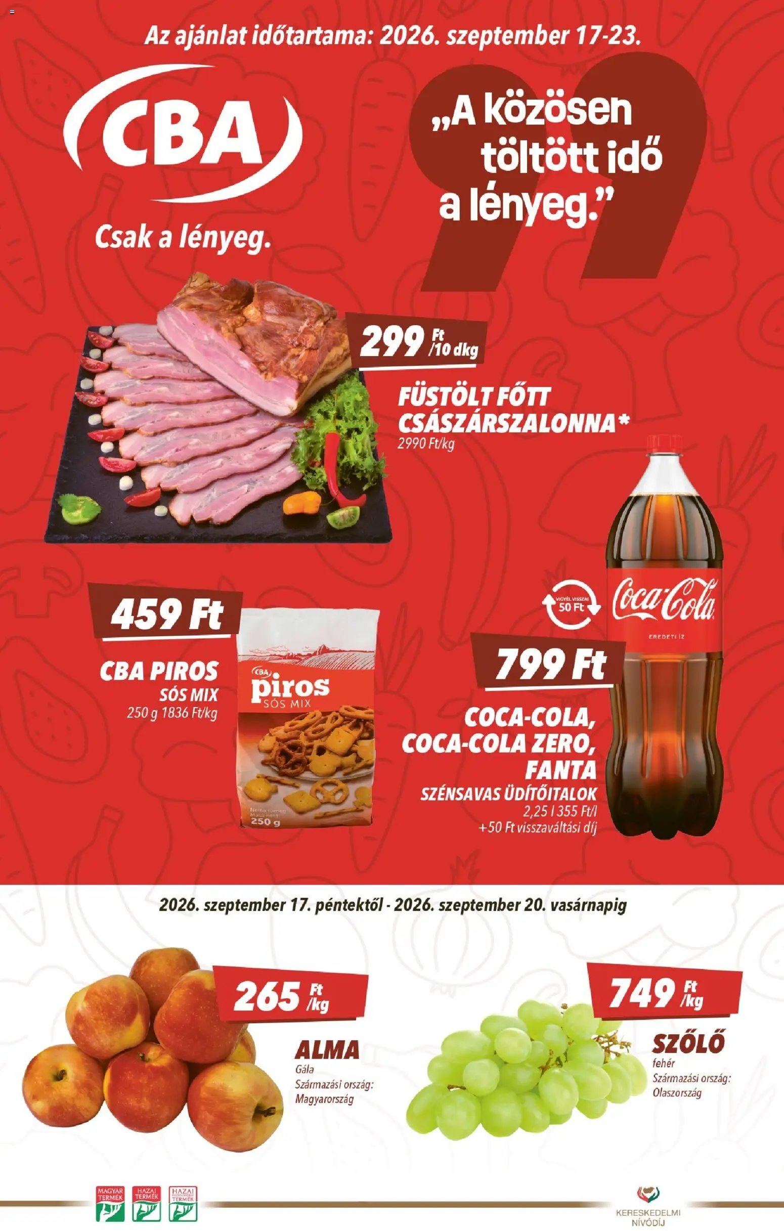CBA újság 2026.09.17. CBA akciós újság