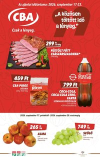 CBA újság 2026.09.17. CBA akciós újság
