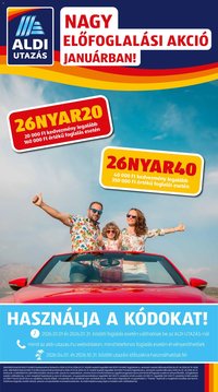 Aldi újság 2026.01.01. Utazás katalógus (2026-01-01 - 2026-01-31)