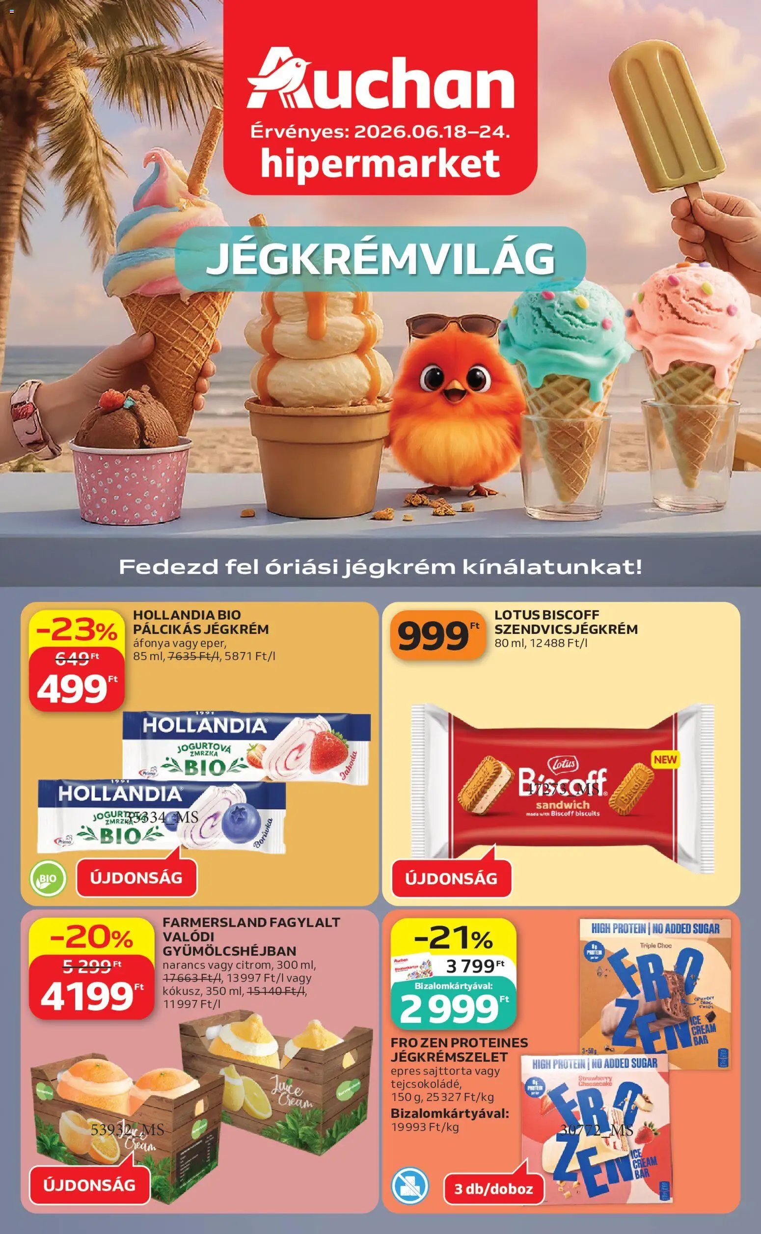 Auchan újság 2026.06.18. Auchan Jégkrémvilág