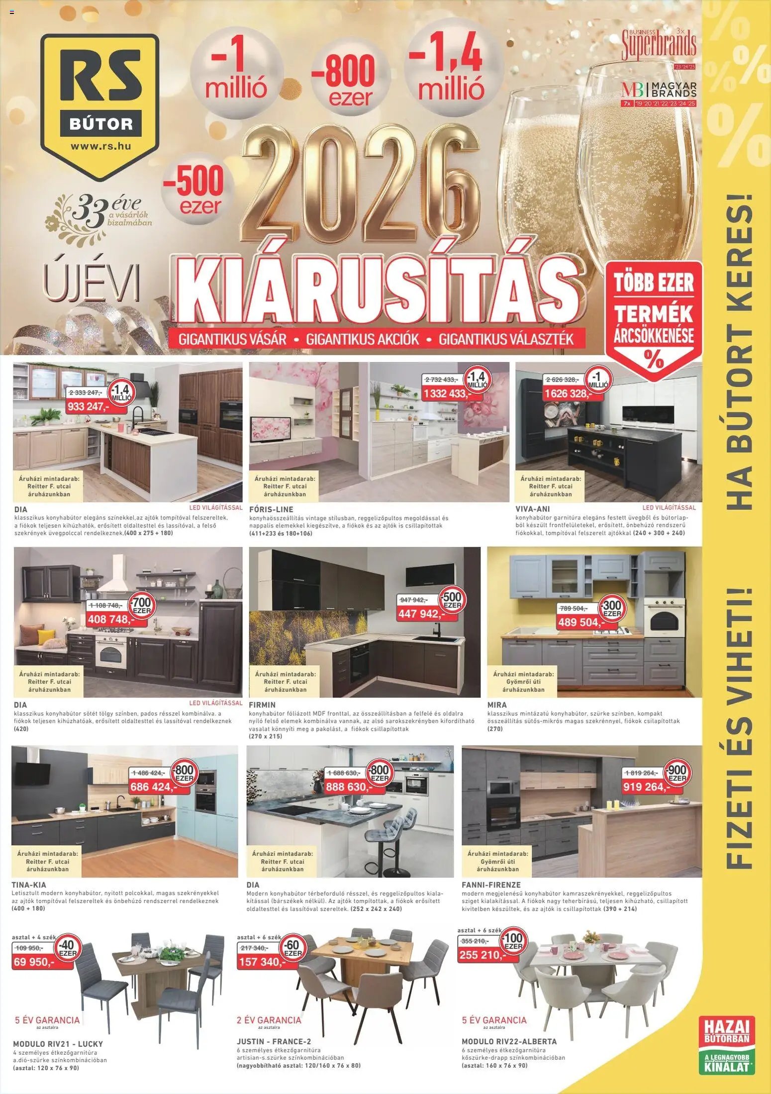 RS Bútor újság 2026.01.02. Akciós újság RS Bútor (2026-01-02 - 2026-01-29)