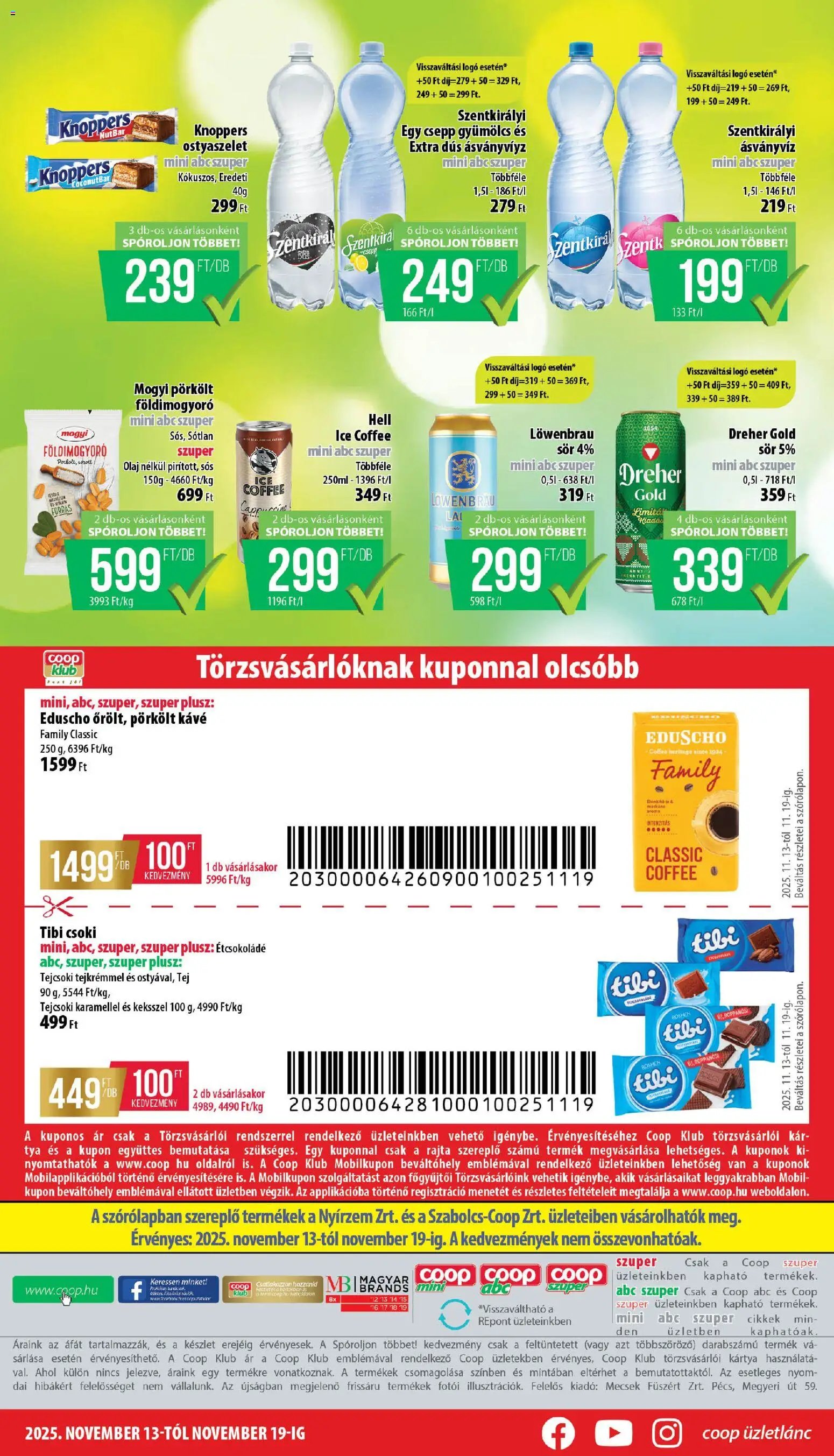 COOP újság 2025.11.13. Nyírzem - Mini & Abc & Szuper (2025-11-13 - 2025-11-19)