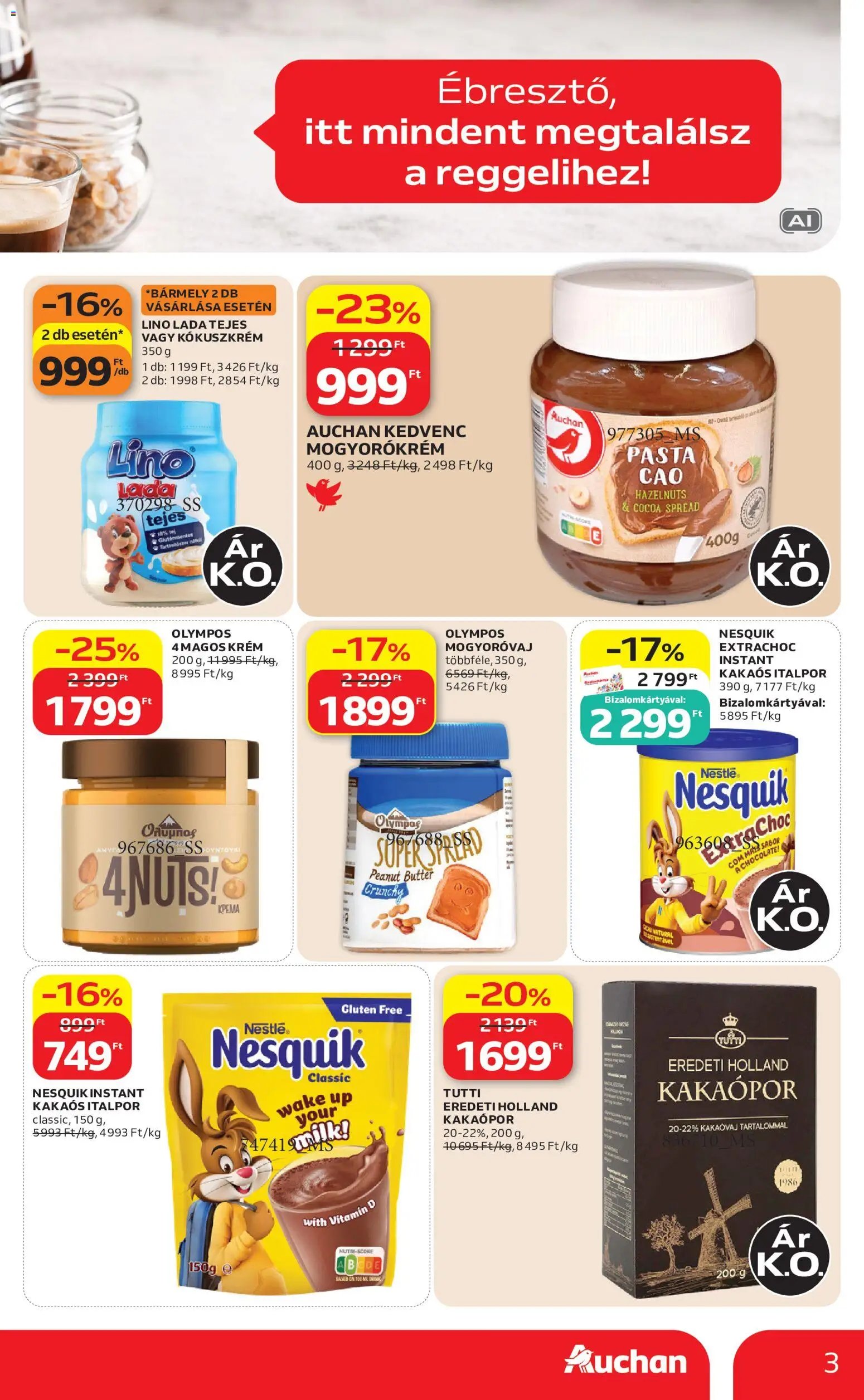 Auchan újság 2026.08.27. Auchan Reggeli ajánlatok