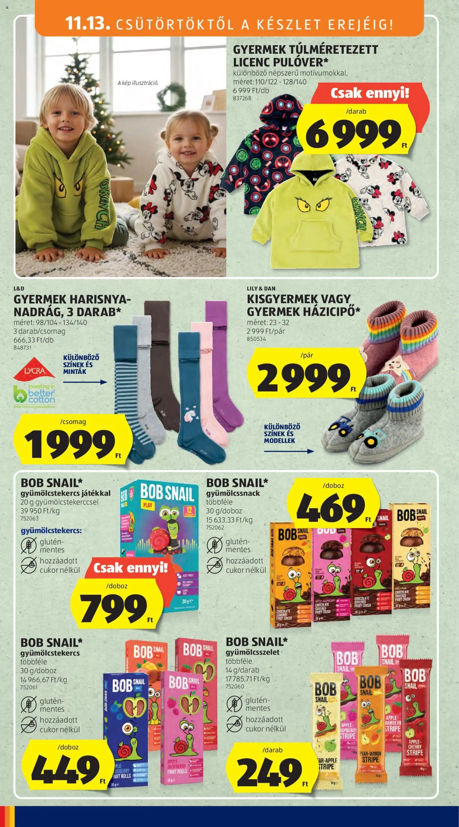 Aldi újság 2025.11.13. Középső sor termékei (2025-11-13 - 2025-11-19)