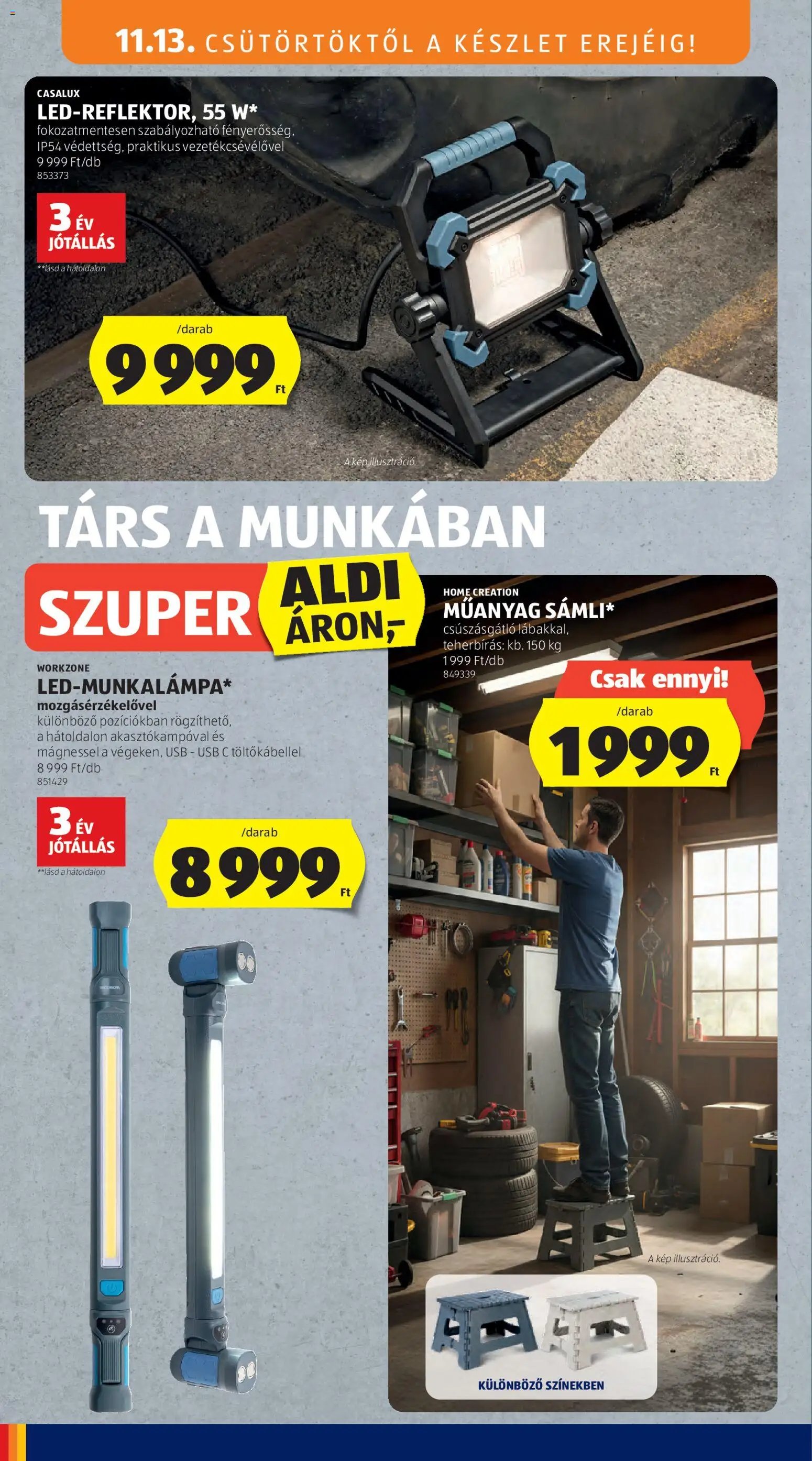 Aldi újság 2025.11.13. Középső sor termékei (2025-11-13 - 2025-11-19)