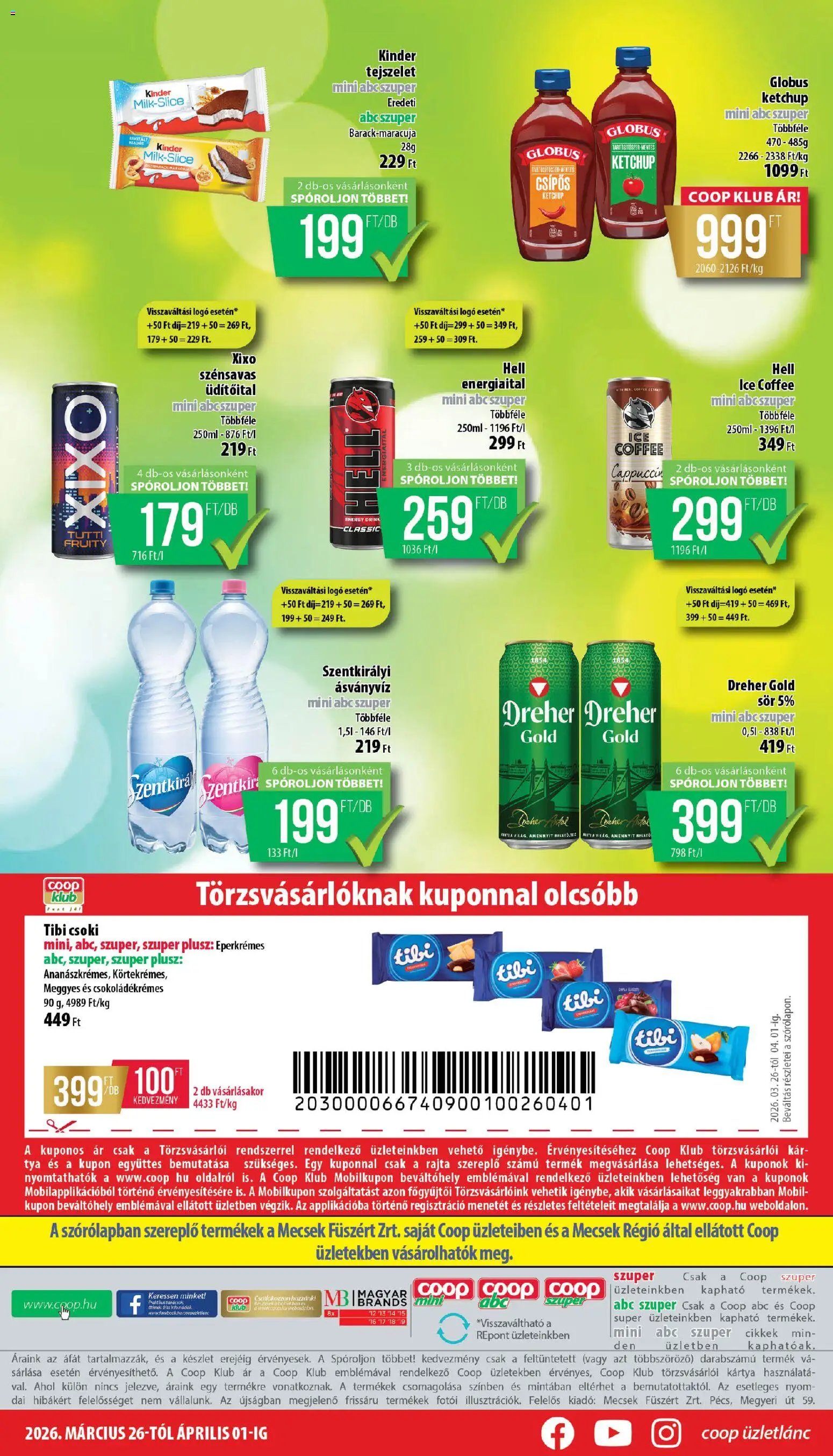 COOP újság 2026.03.26. COOP - Mini & Abc & Szuper / Mecsek (2026-03-26 - 2026-04-01)