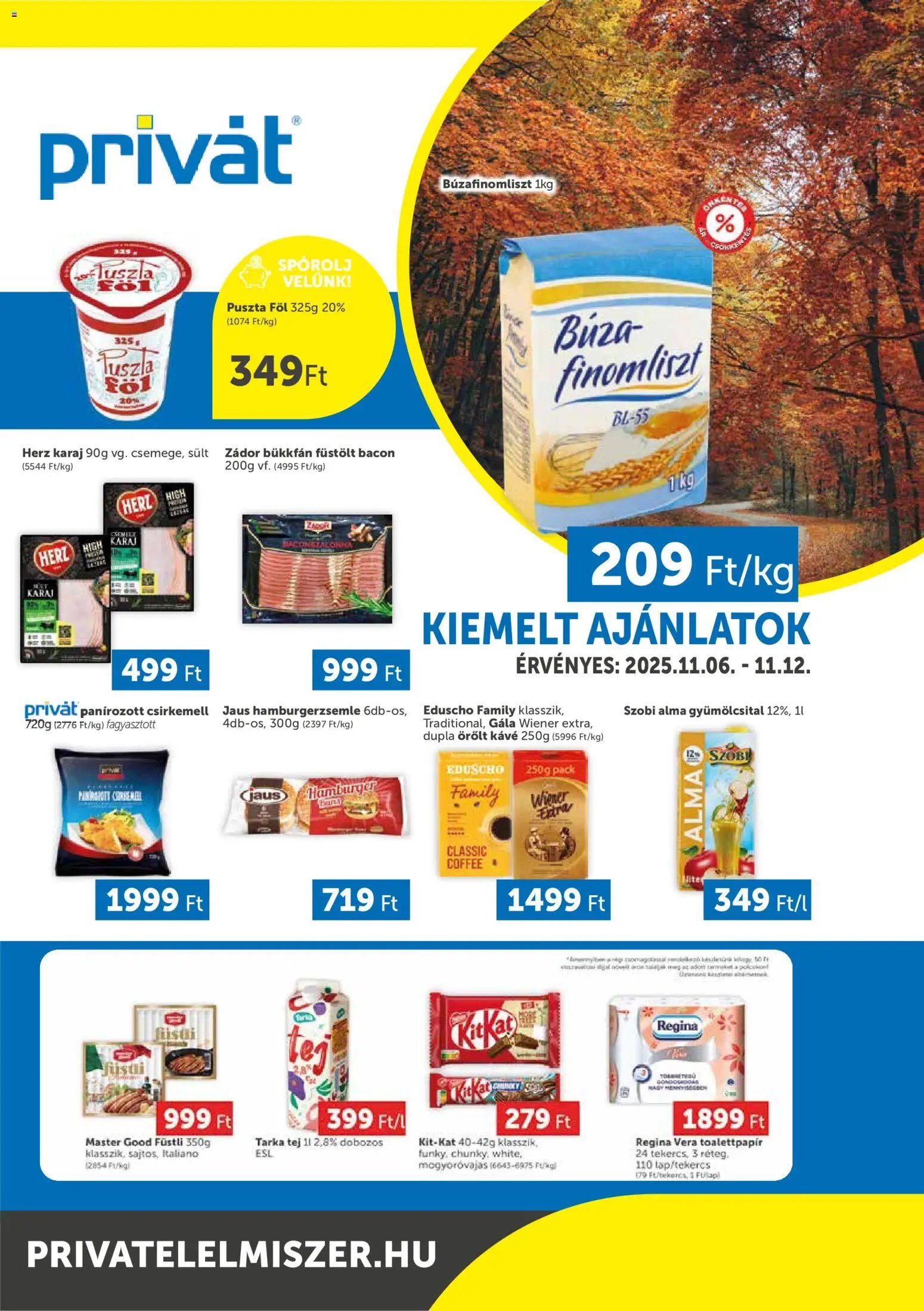 PRIVÁT újság 2025.11.06. Akciós újság PRIVÁT (2025-11-06 - 2025-12-11)