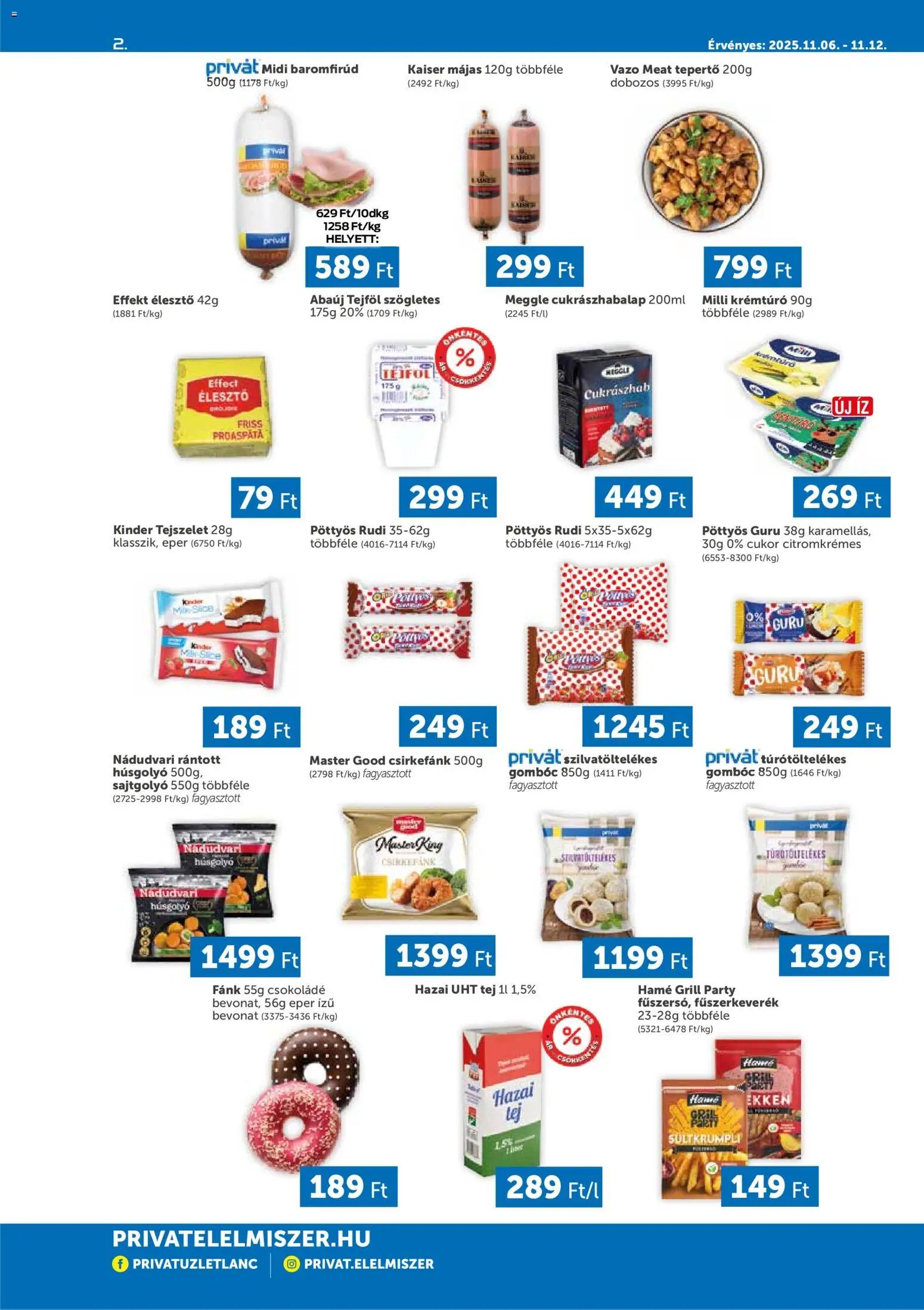 PRIVÁT újság 2025.11.06. Akciós újság PRIVÁT (2025-11-06 - 2025-12-11)