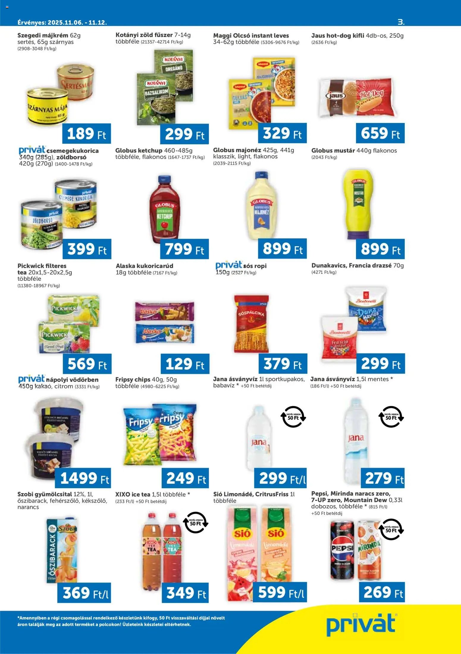 PRIVÁT újság 2025.11.06. Akciós újság PRIVÁT (2025-11-06 - 2025-12-11)