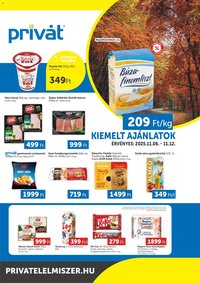 PRIVÁT újság 2025.11.06. Akciós újság PRIVÁT (2025-11-06 - 2025-12-11)