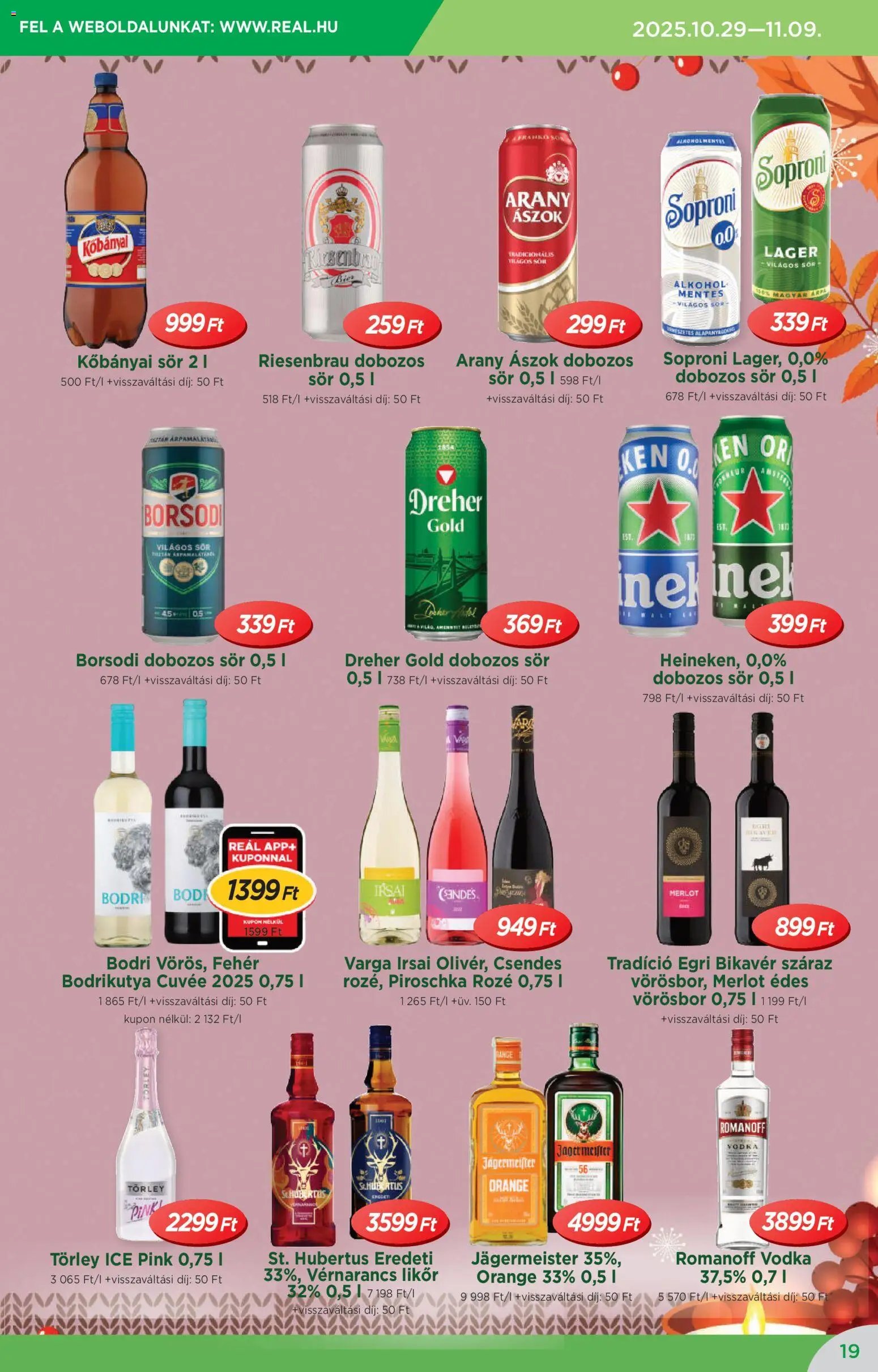 Reál újság 2025.10.29. Akciós újság Reál (2025-10-29 - 2025-11-09)