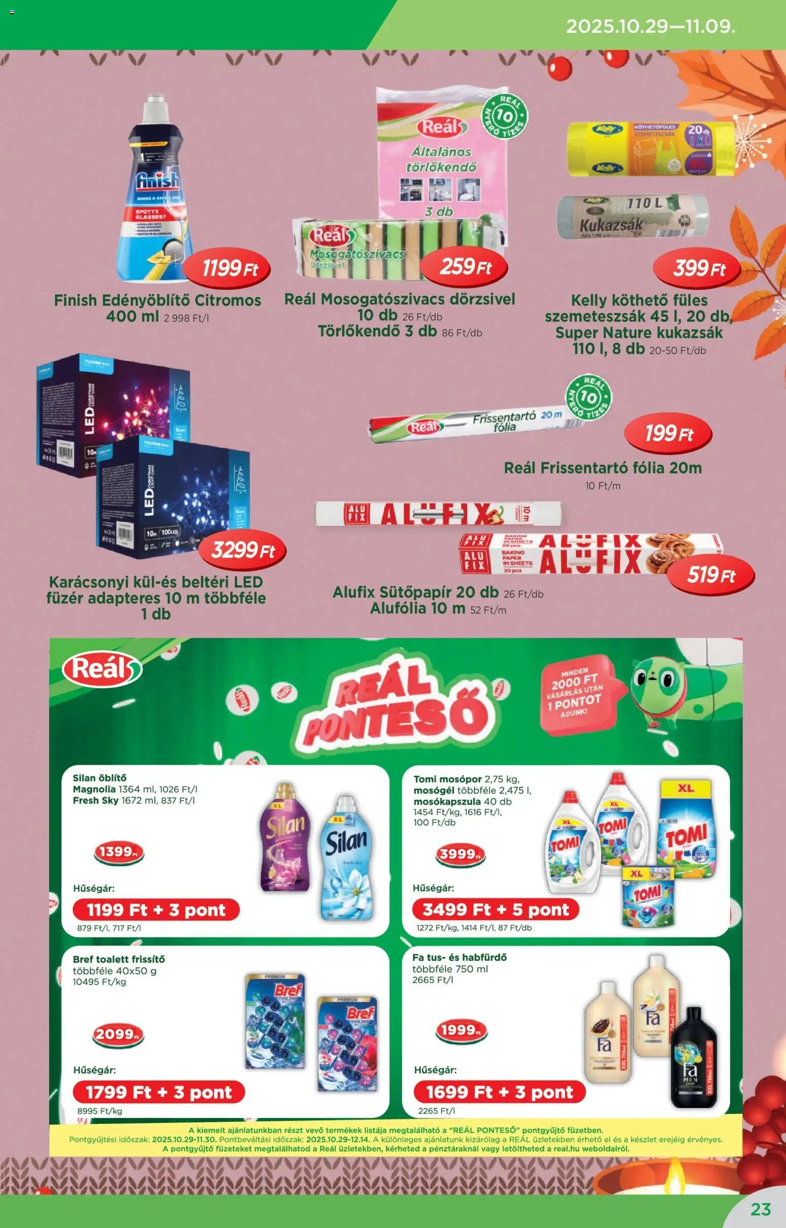 Reál újság 2025.10.29. Akciós újság Reál (2025-10-29 - 2025-11-09)