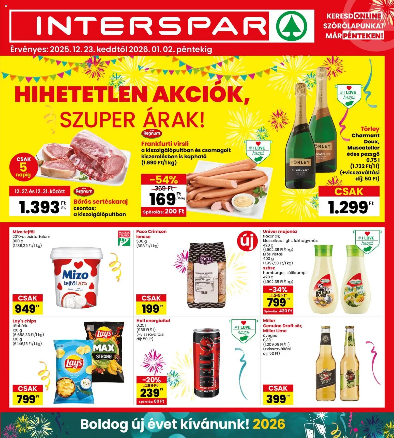 Interspar újság 2025.12.23. Akciós újság Interspar (2025-12-23 - 2026-01-02)