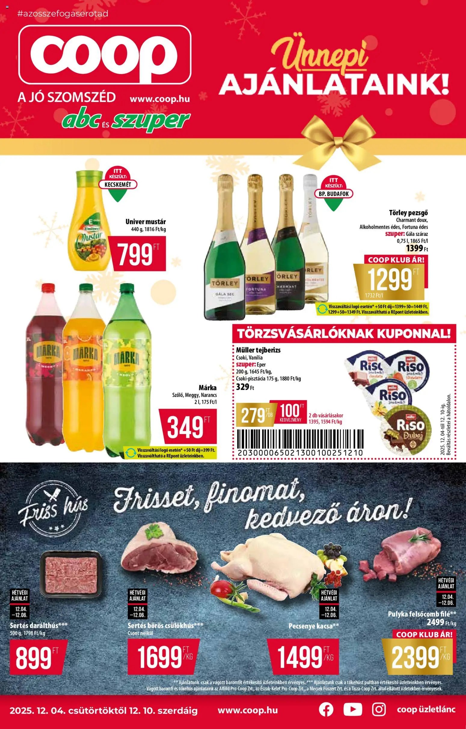 COOP újság 2025.12.04. Akciós újság COOP (2025-12-04 - 2025-12-10)