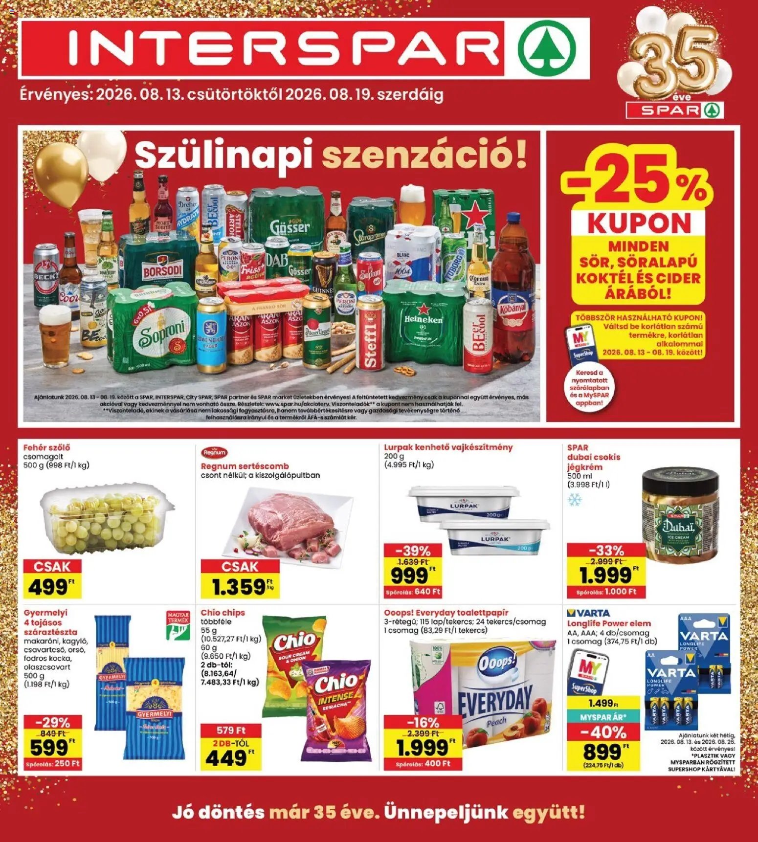 Interspar újság 2026.08.13. Interspar akciós újság