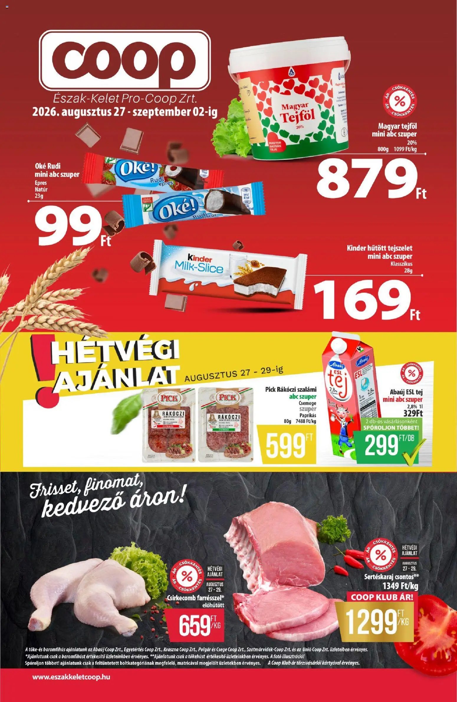 COOP újság 2026.08.27. COOP - Újság Észak Kelet Pro-Coop Zrt