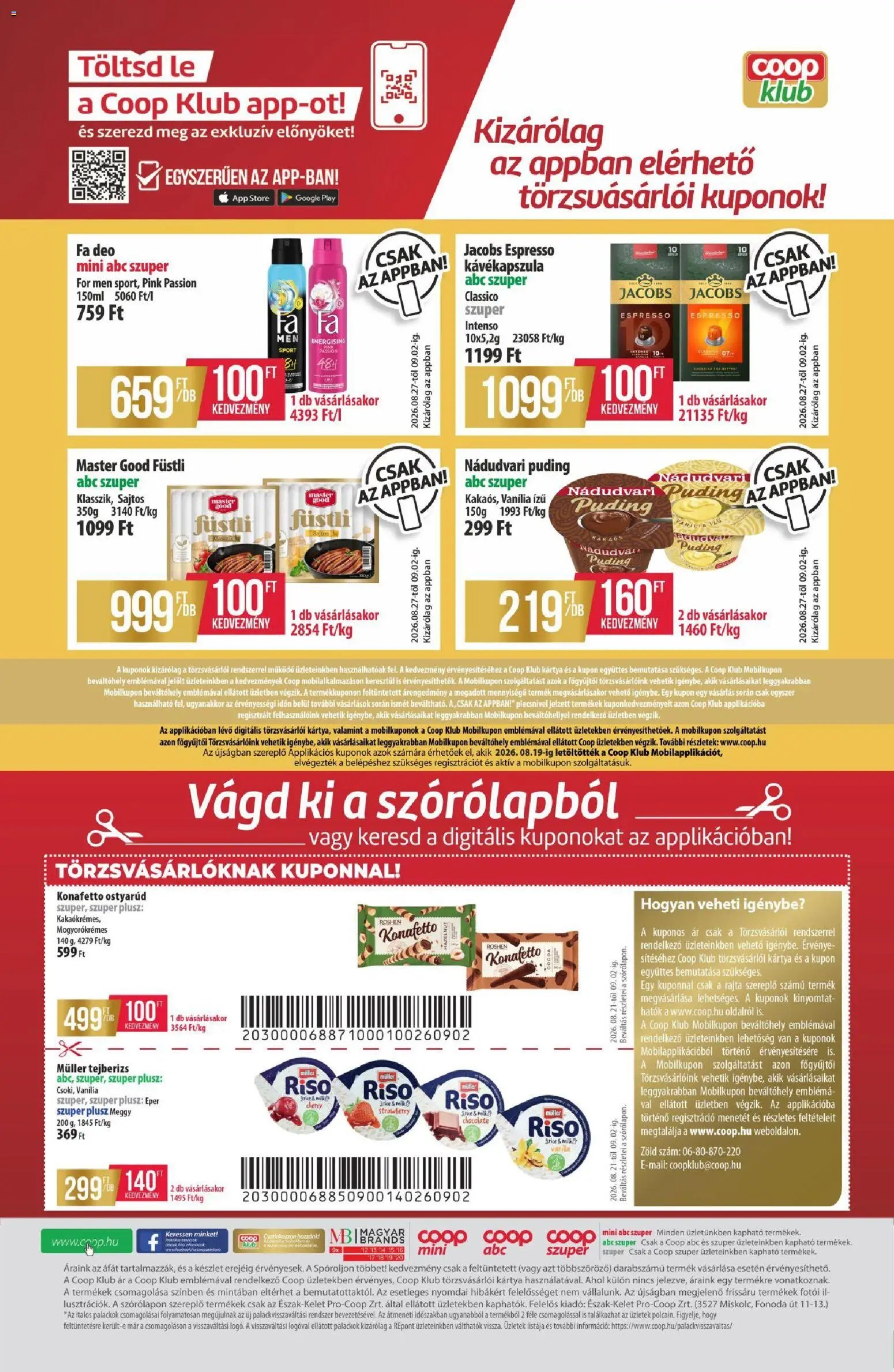COOP újság 2026.08.27. COOP - Újság Észak Kelet Pro-Coop Zrt