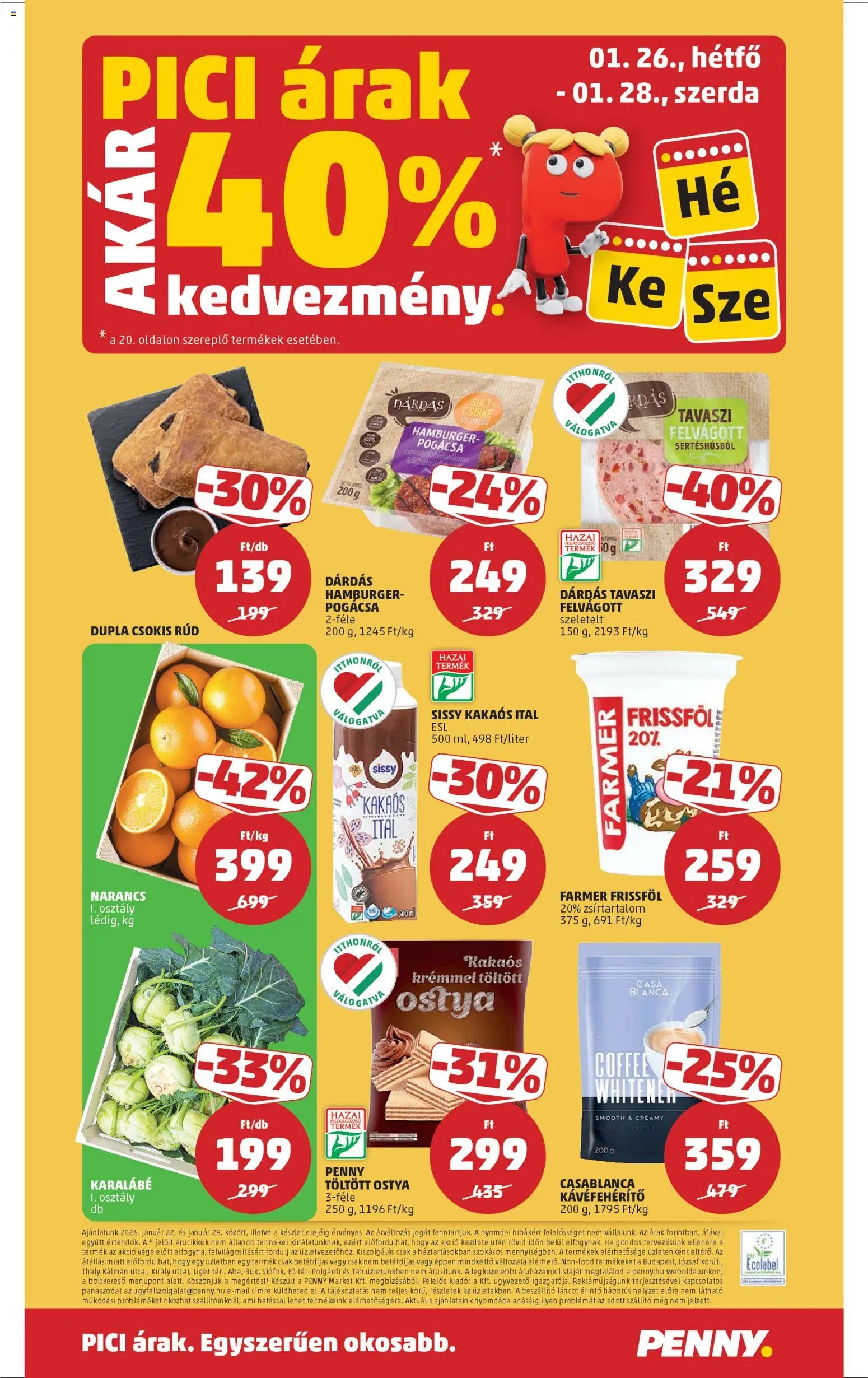 PENNY újság 2026.01.22. Akciós újság PENNY (2026-01-22 - 2026-01-28)