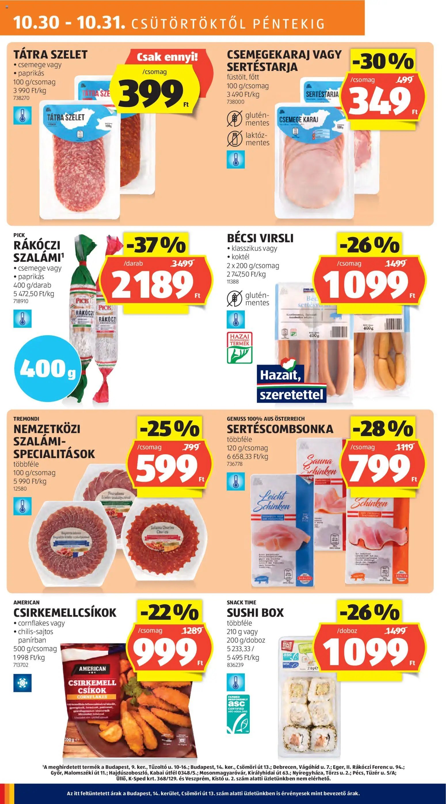 Aldi újság 2025.10.30. Akciós újság Aldi (2025-10-30 - 2025-11-05)