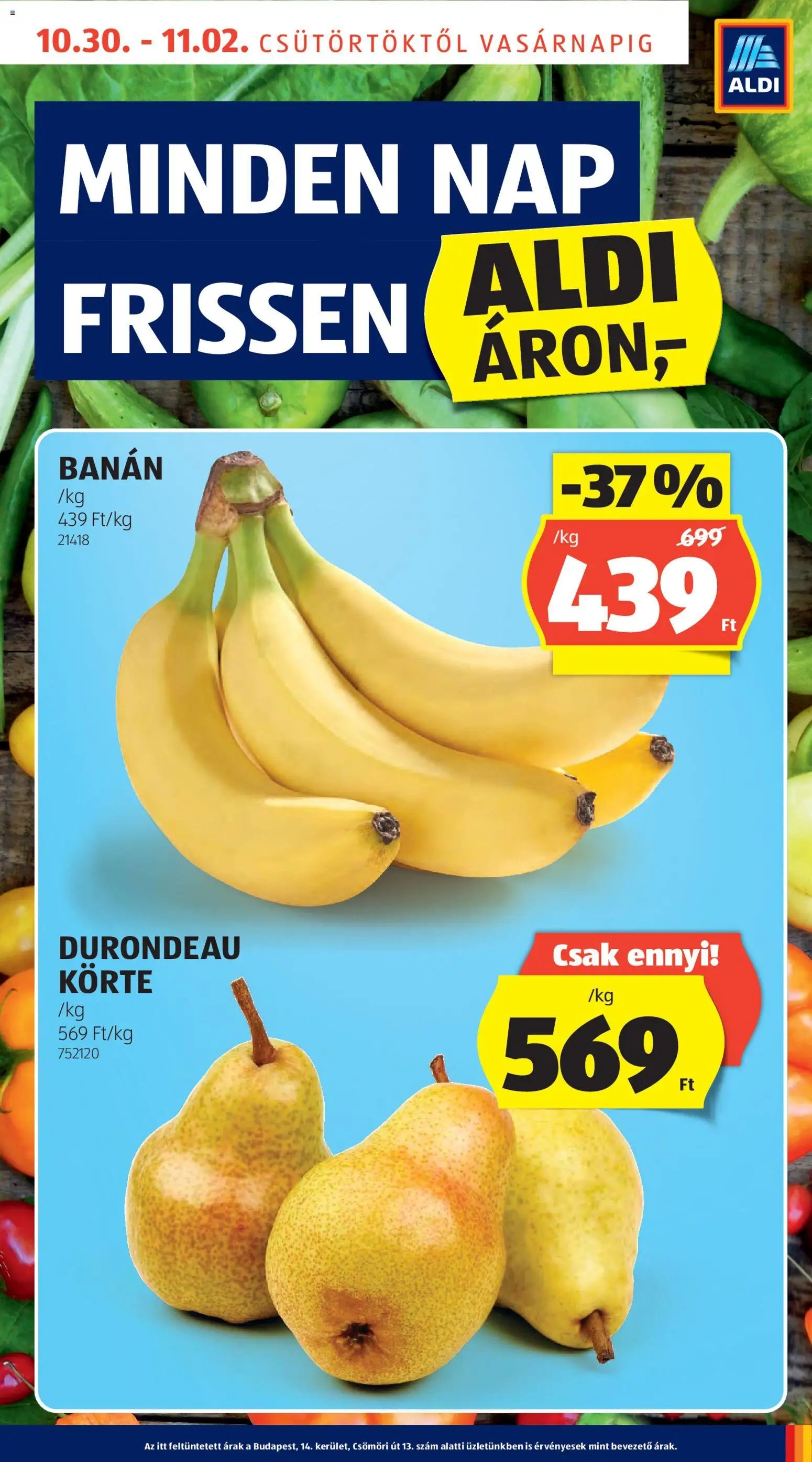 Aldi újság 2025.10.30. Akciós újság Aldi (2025-10-30 - 2025-11-05)