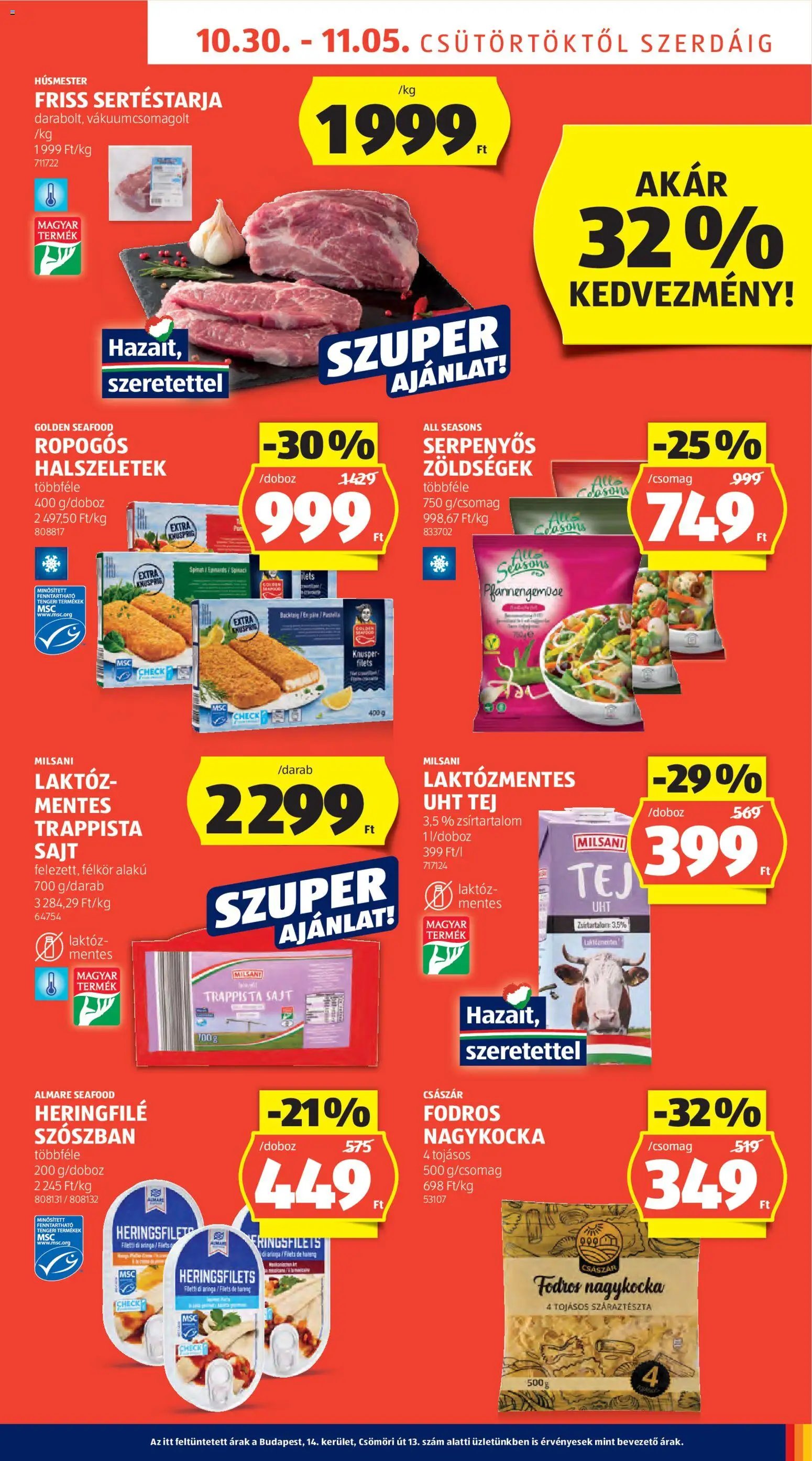 Aldi újság 2025.10.30. Akciós újság Aldi (2025-10-30 - 2025-11-05)
