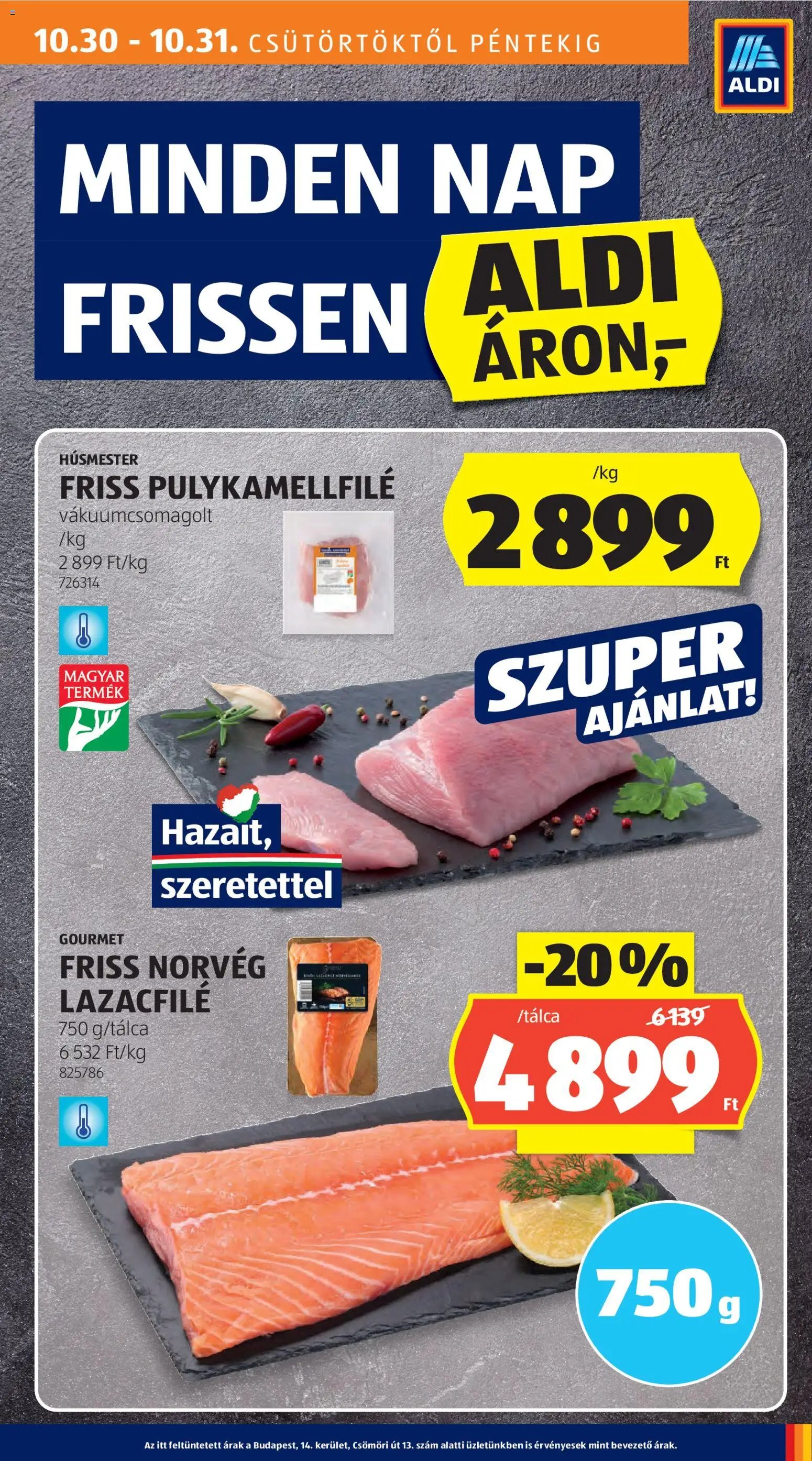 Aldi újság 2025.10.30. Akciós újság Aldi (2025-10-30 - 2025-11-05)