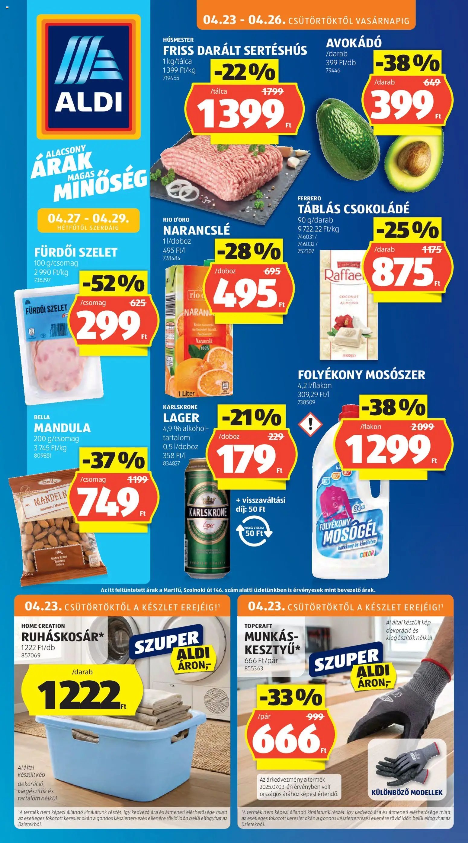Aldi újság 2026.04.23. Aldi akciós újság (2026-04-23 - 2026-04-29)
