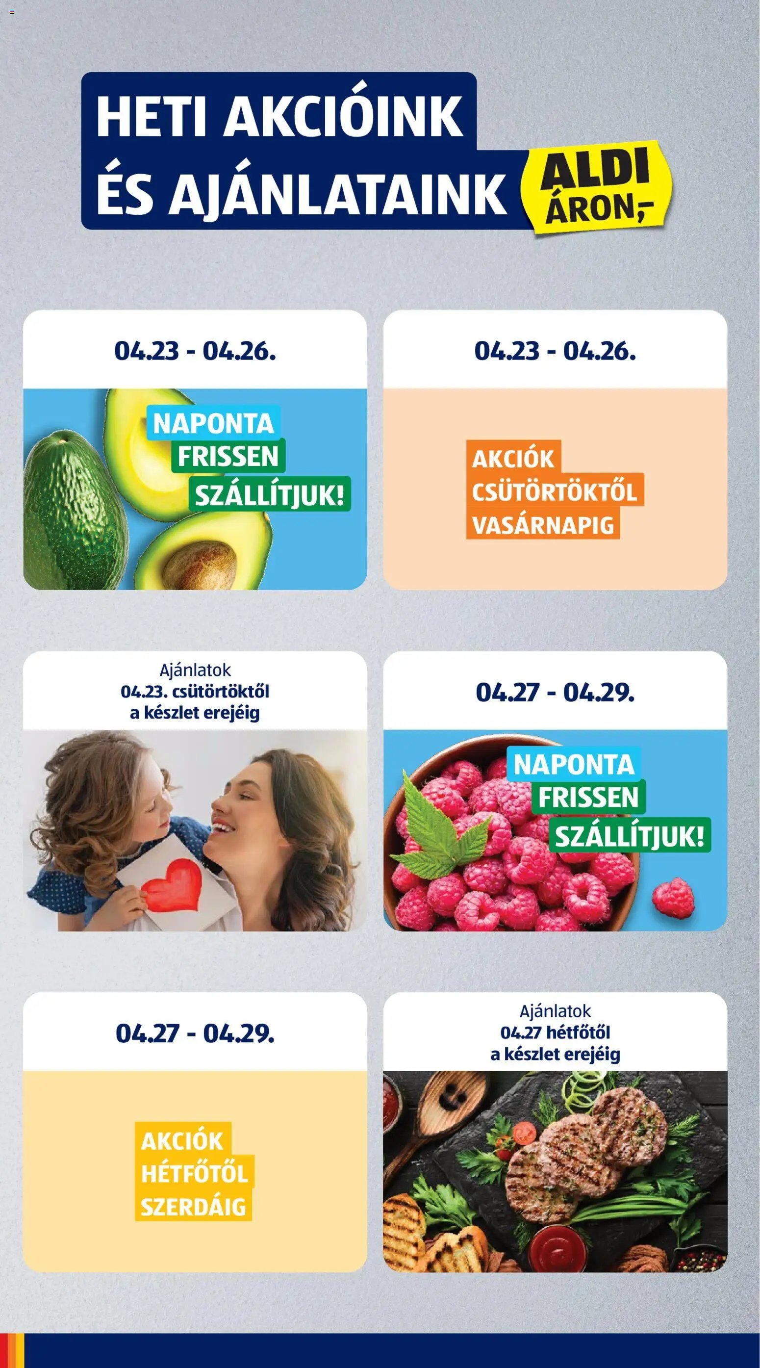 Aldi újság 2026.04.23. Aldi akciós újság (2026-04-23 - 2026-04-29)