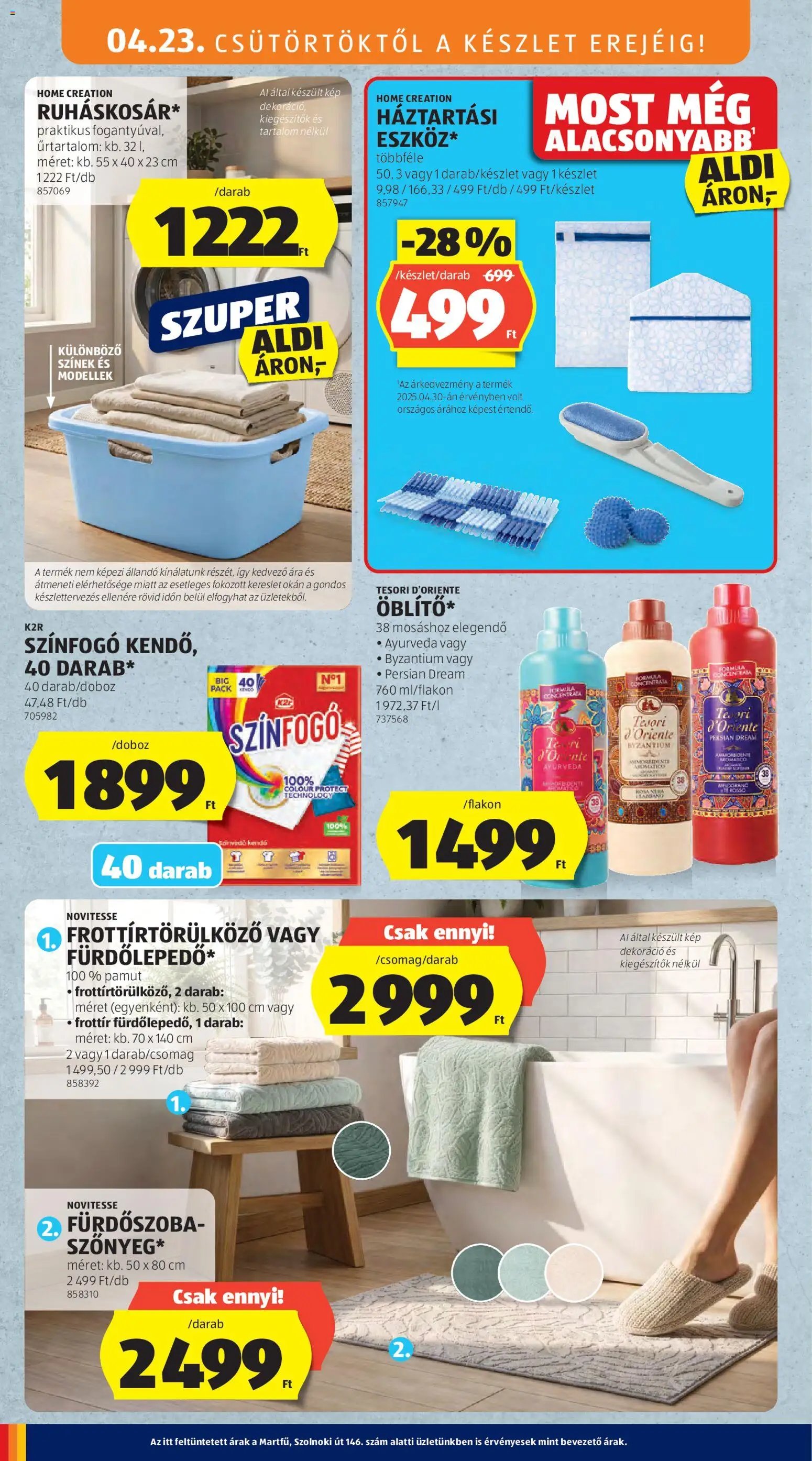 Aldi újság 2026.04.23. Aldi akciós újság (2026-04-23 - 2026-04-29)